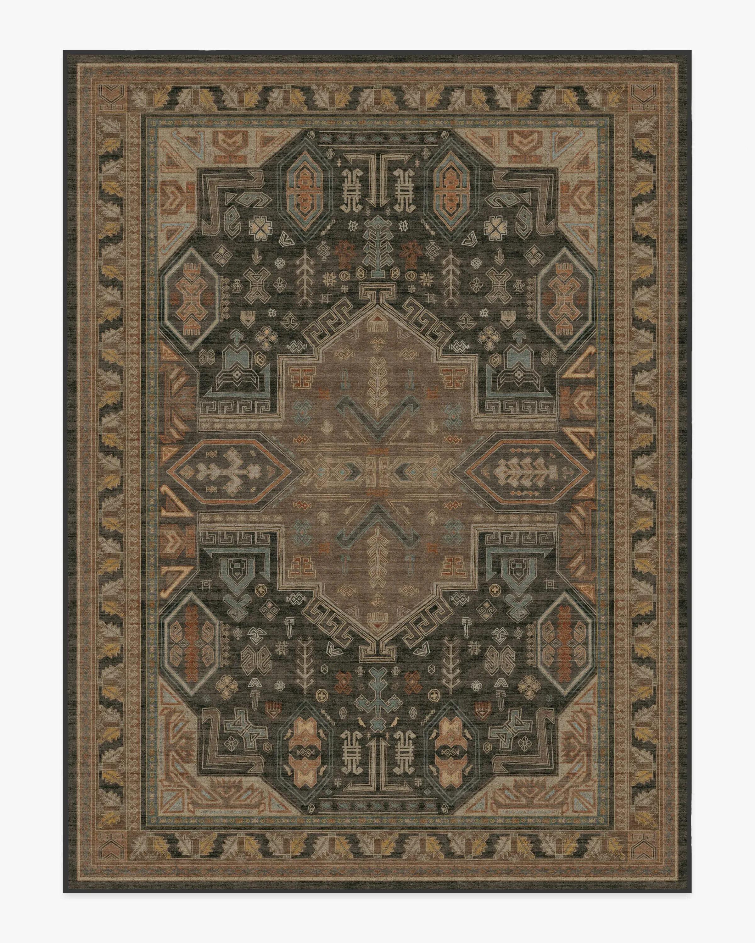 Extra Large Area Rug Machine Washable - Brown
