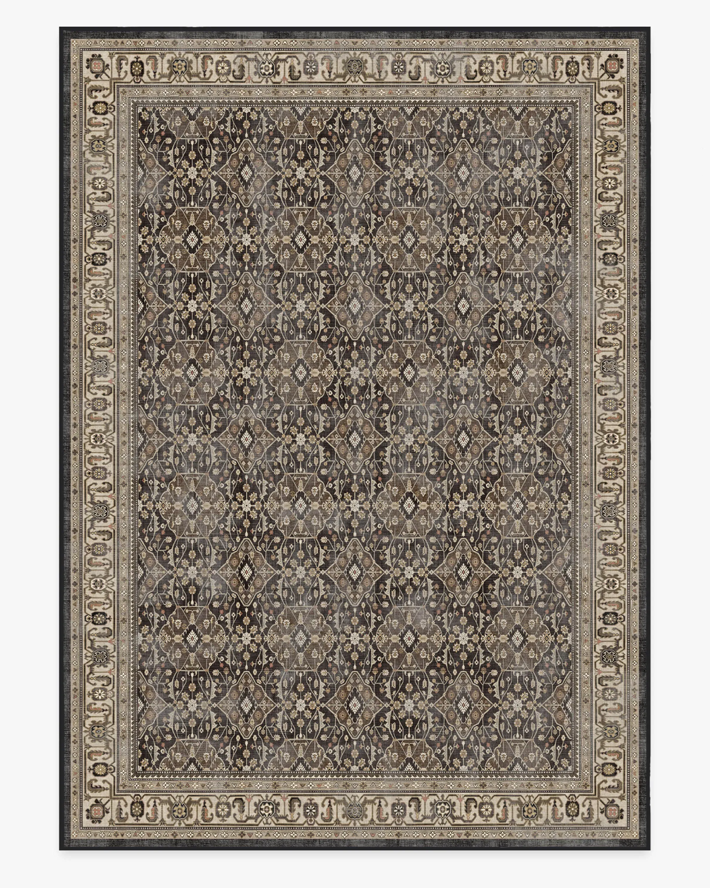 Extra Large Area Rug Machine Washable - Brown