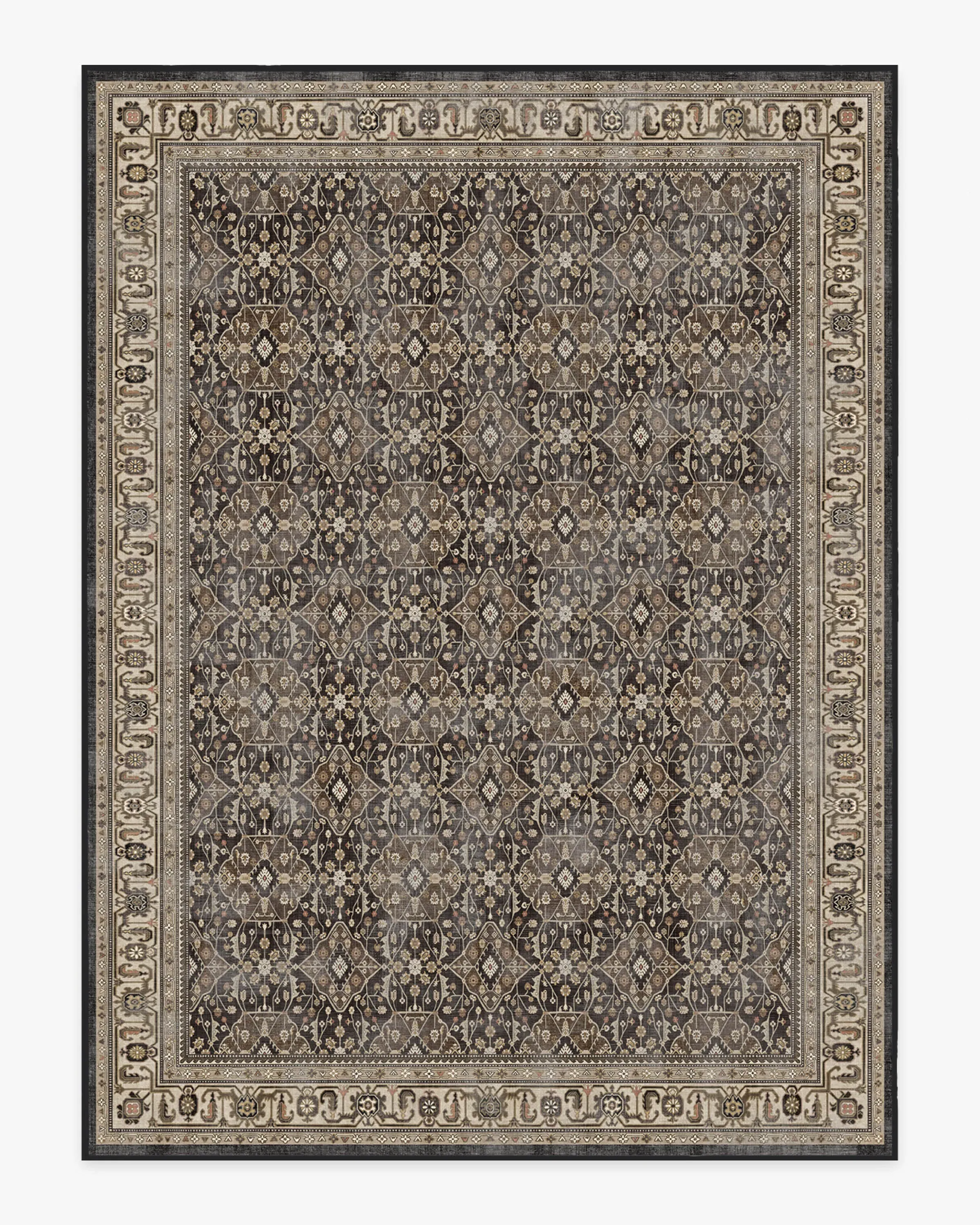 Extra Large Area Rug Machine Washable - Brown