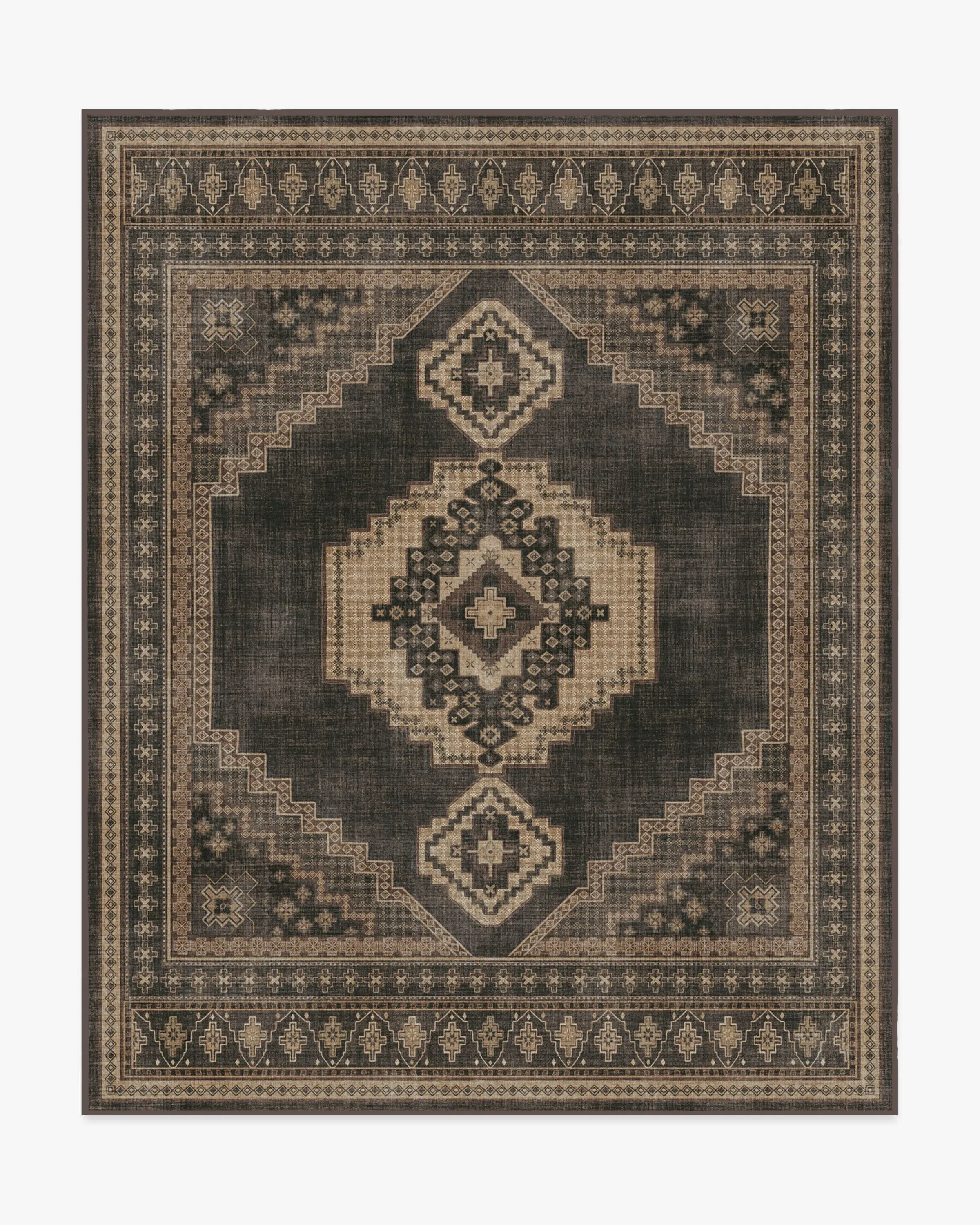 Extra Large Area Rug Machine Washable - Charcoal