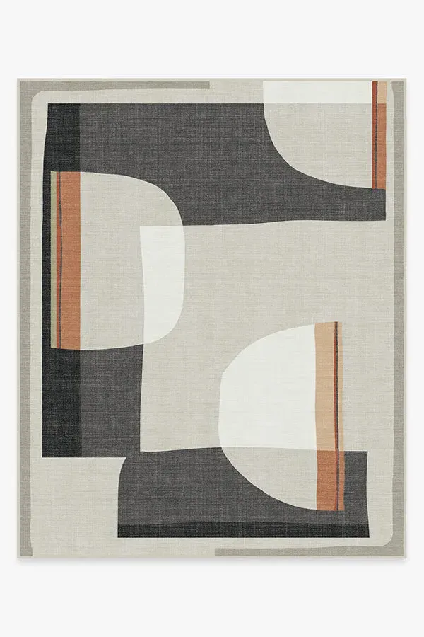 Extra Large Area Rug Machine Washable - Charcoal