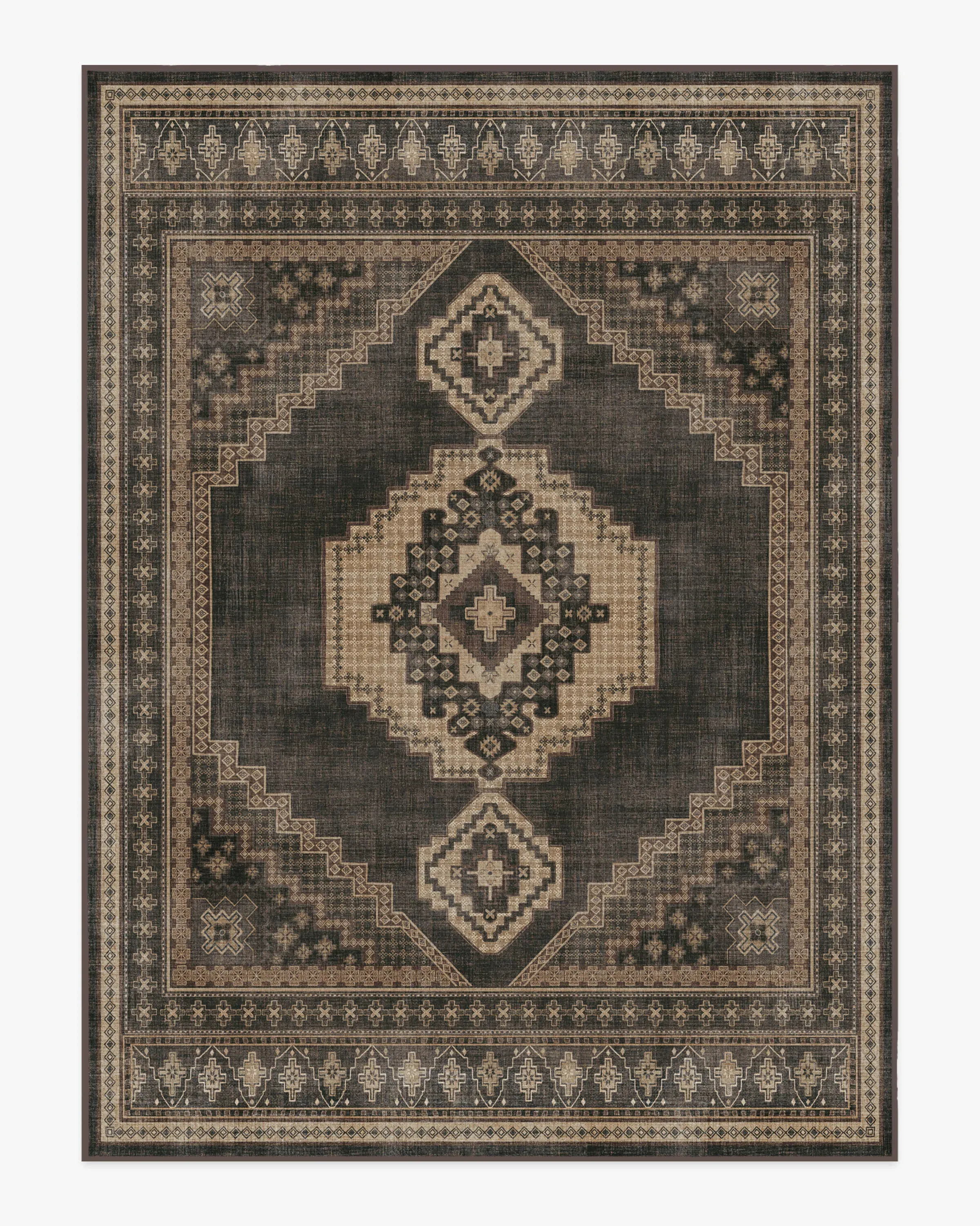Extra Large Area Rug Machine Washable - Charcoal