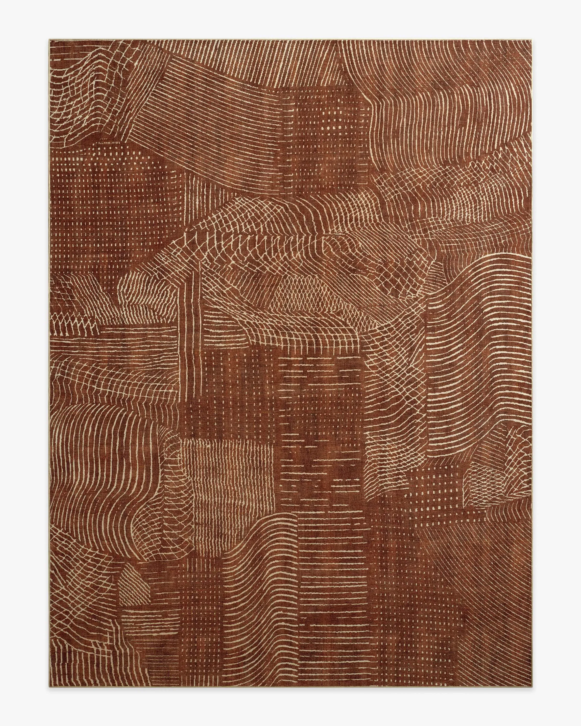 Extra Large Area Rug Machine Washable - Copper