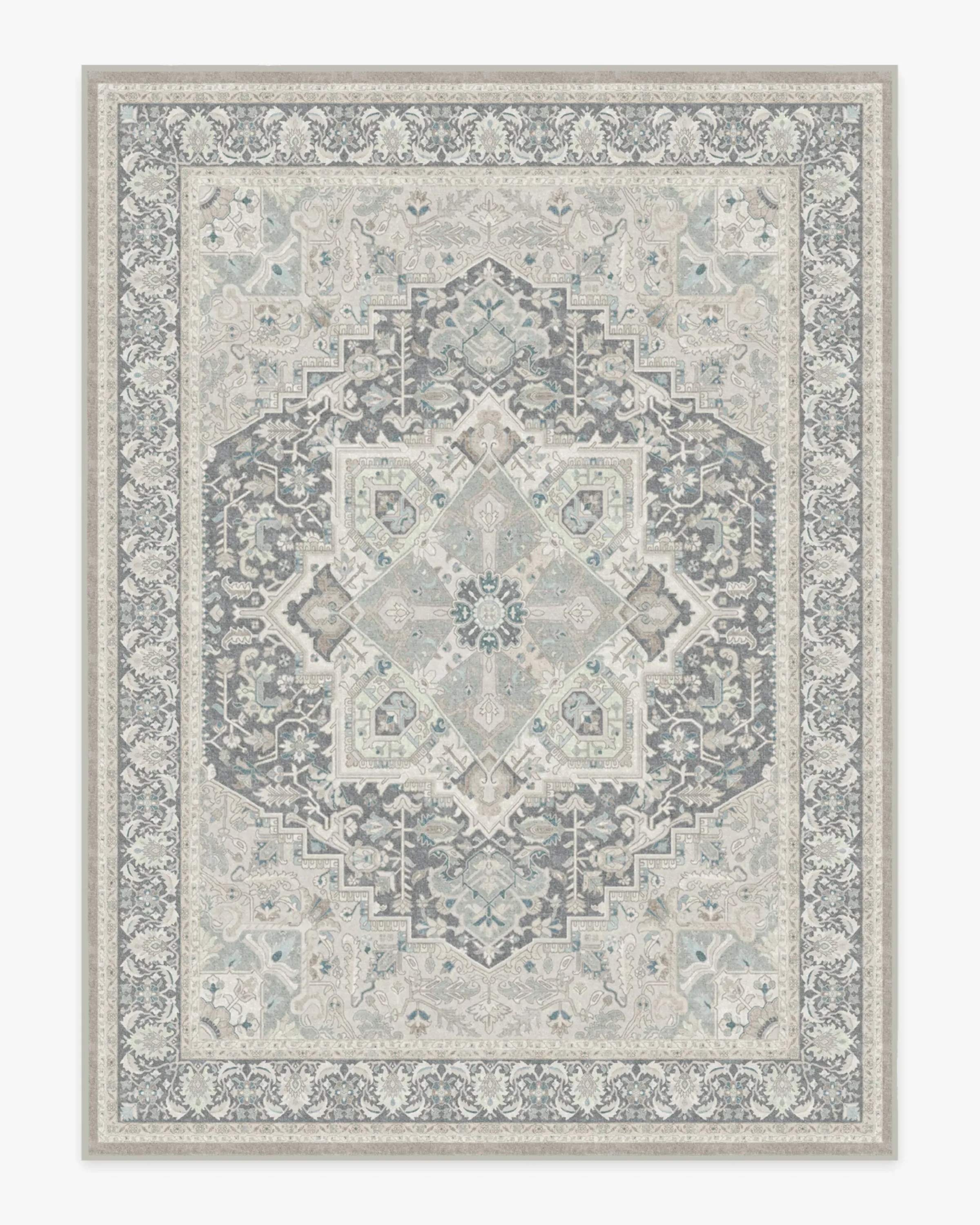 Extra Large Area Rug Machine Washable - Grey