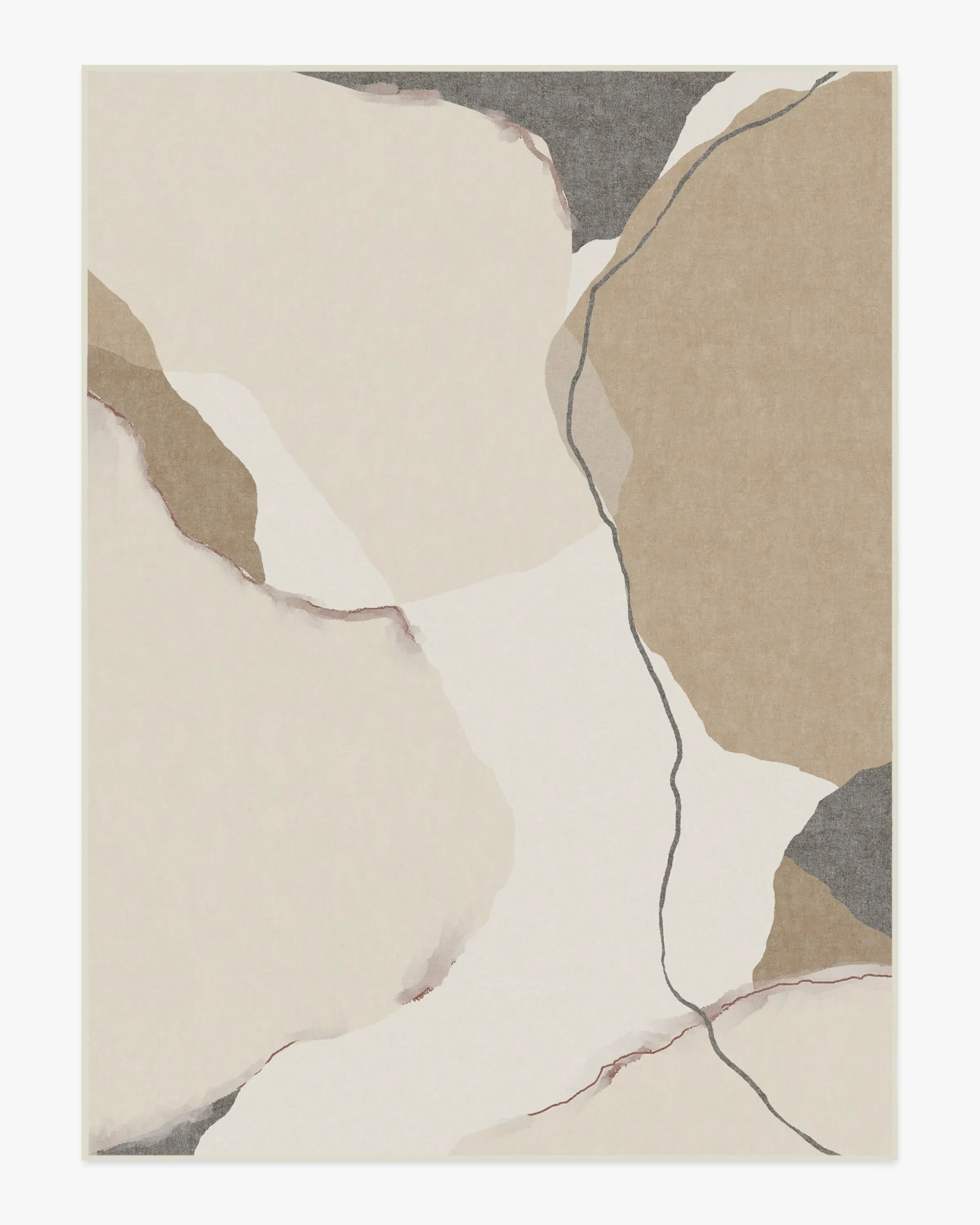 Extra Large Area Rug Machine Washable - Ivory, Chenille