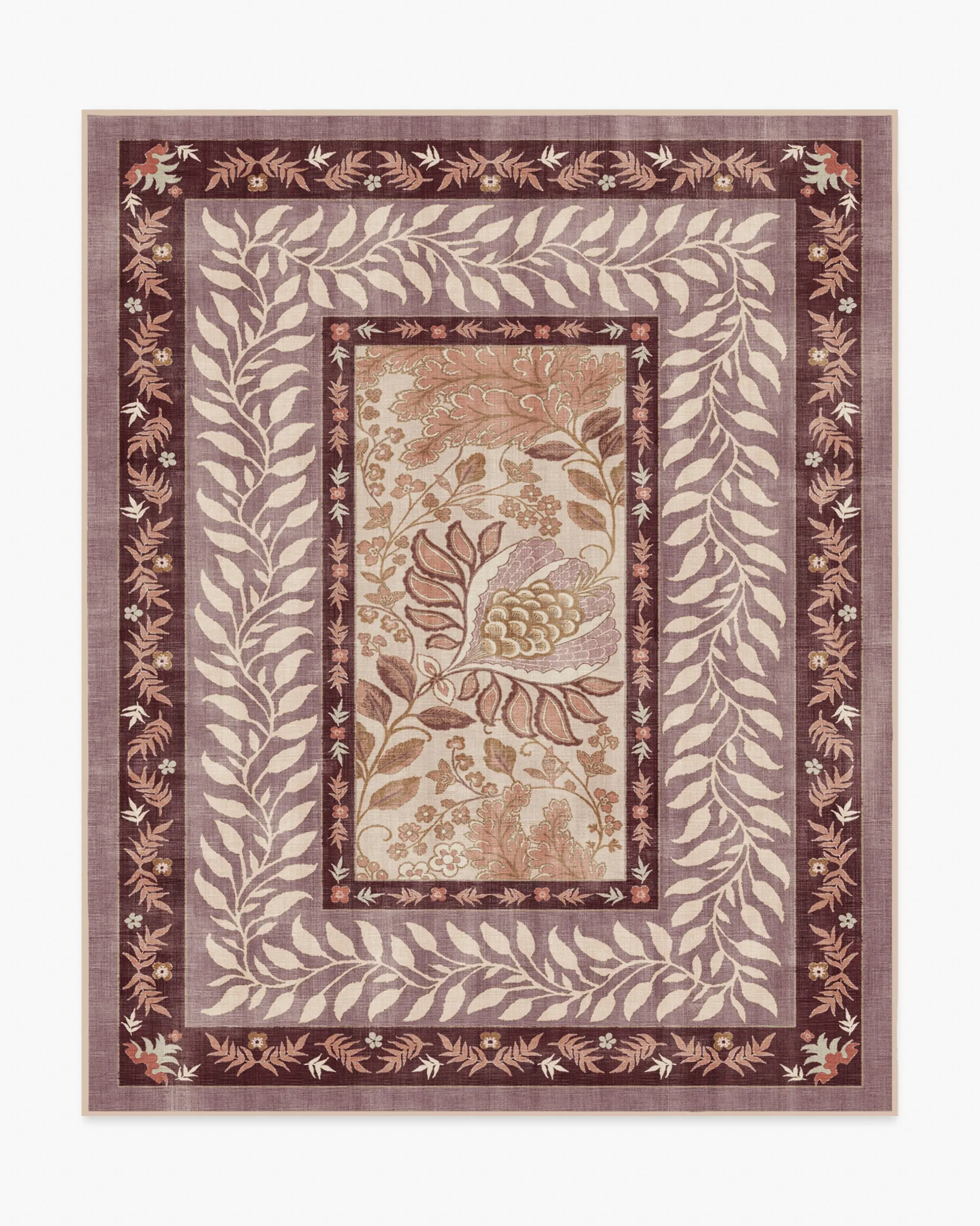 Extra Large Area Rug Machine Washable - Mauve