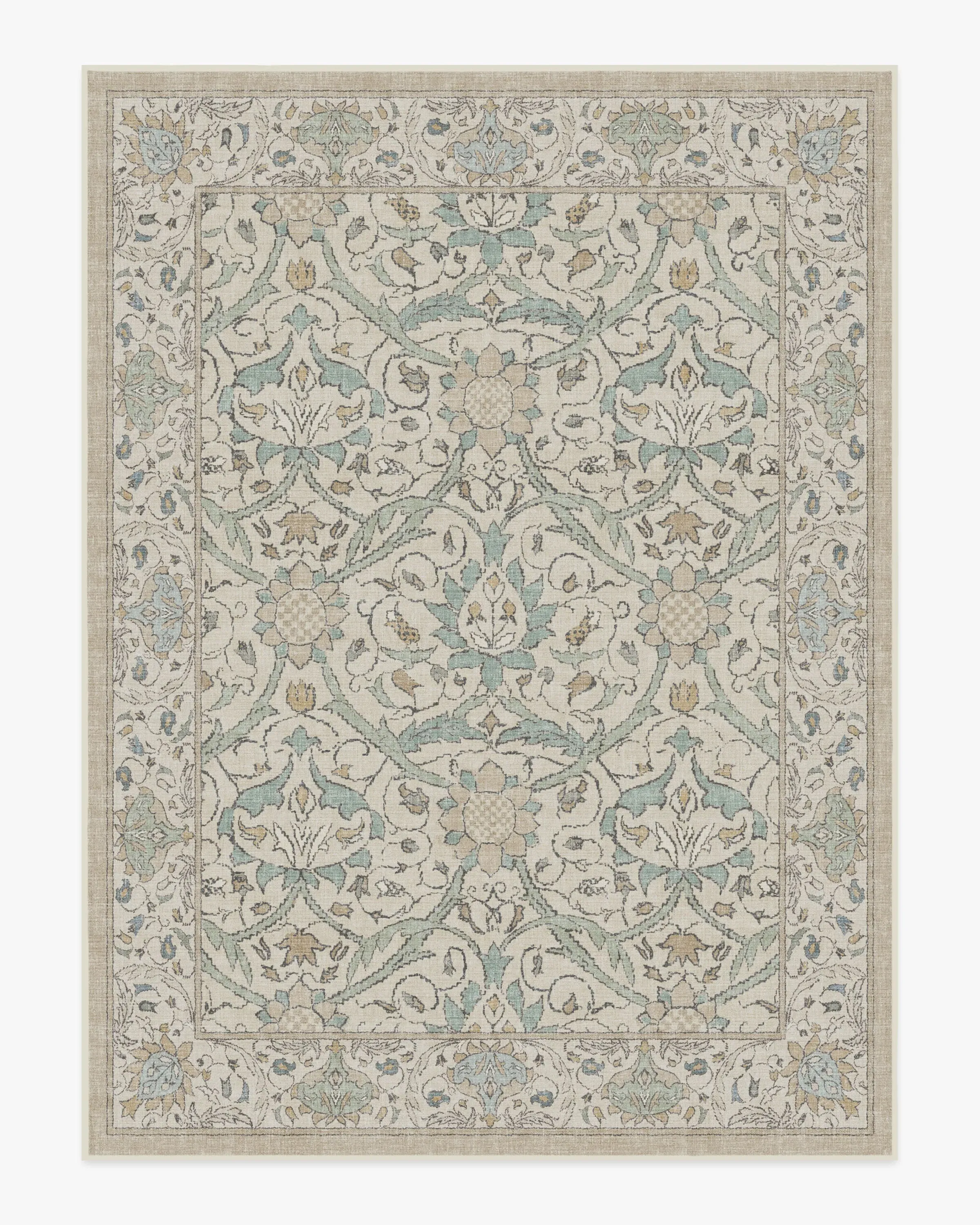 Extra Large Area Rug Machine Washable - Natural Jade