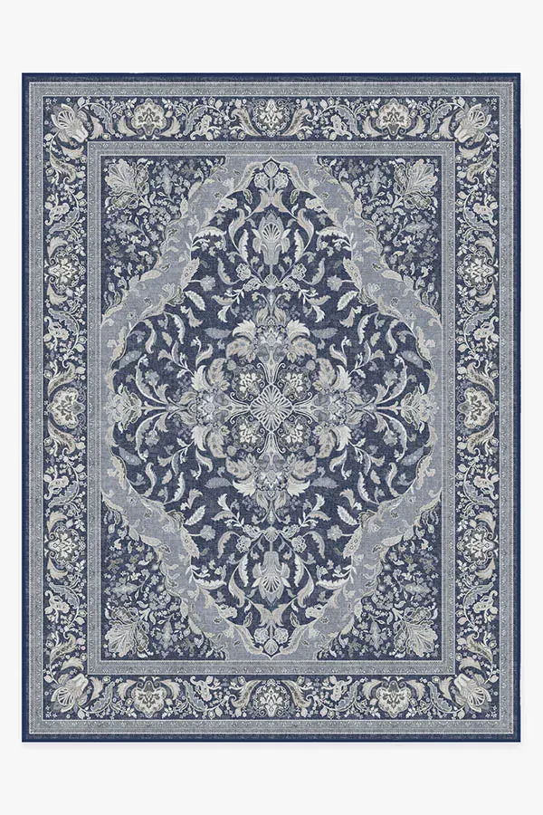 Extra Large Area Rug Machine Washable - Navy