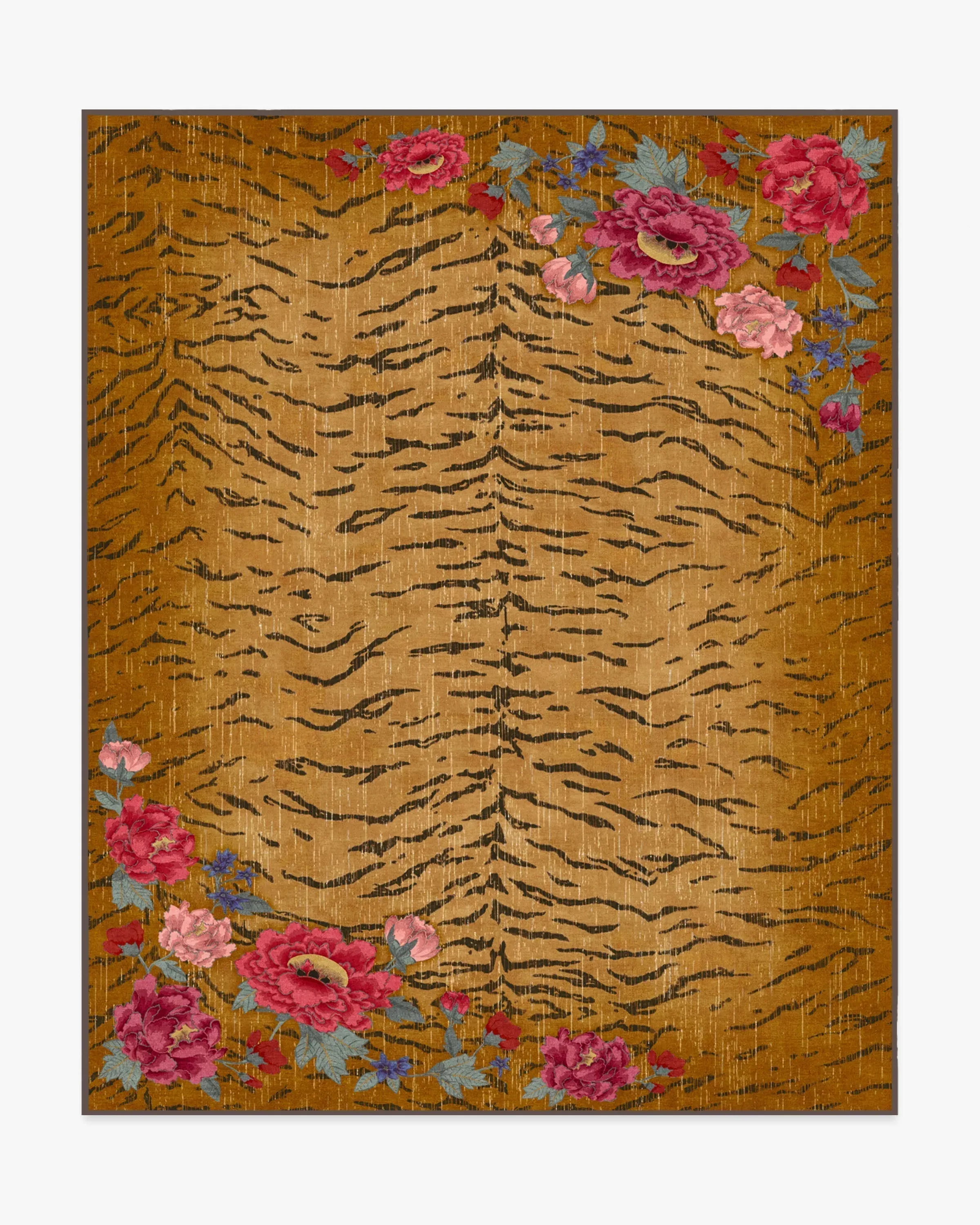 Extra Large Area Rug Machine Washable - Orange