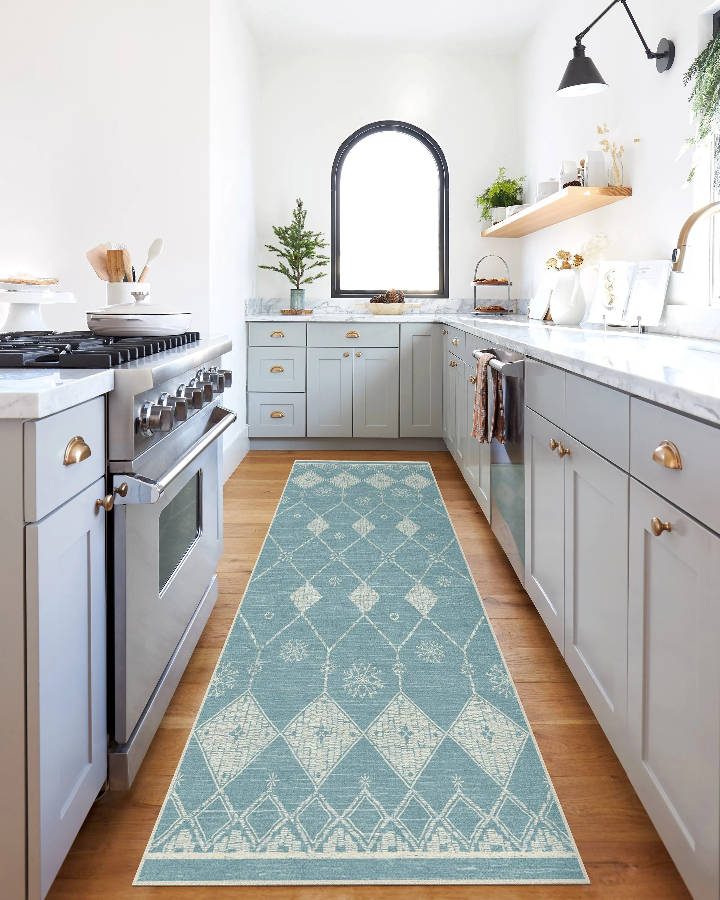 Extra Large Area Rug Machine Washable - Pale Blue