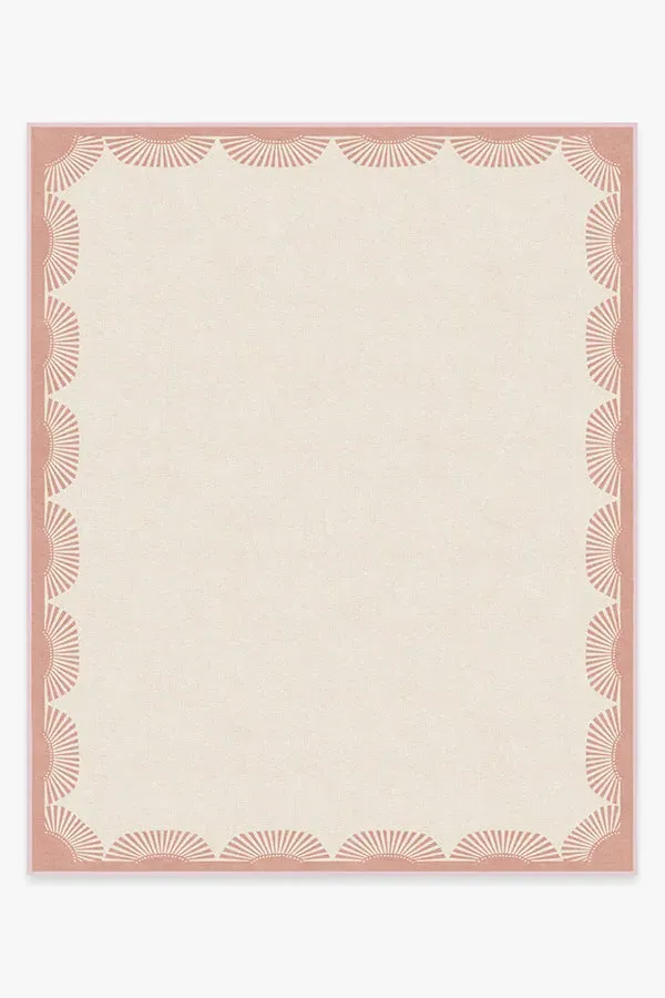 Extra Large Area Rug Machine Washable - Pink, Flatwoven