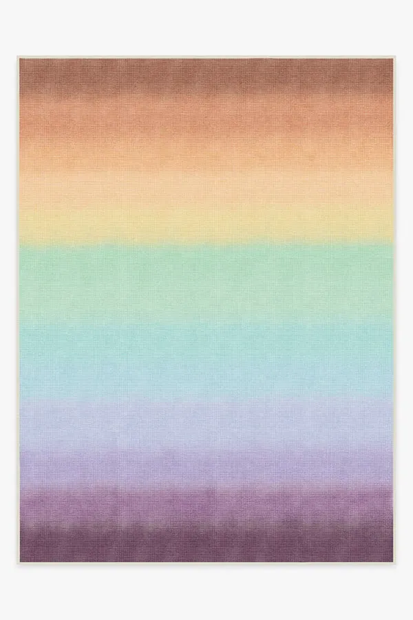 Extra Large Area Rug Machine Washable - Rainbow