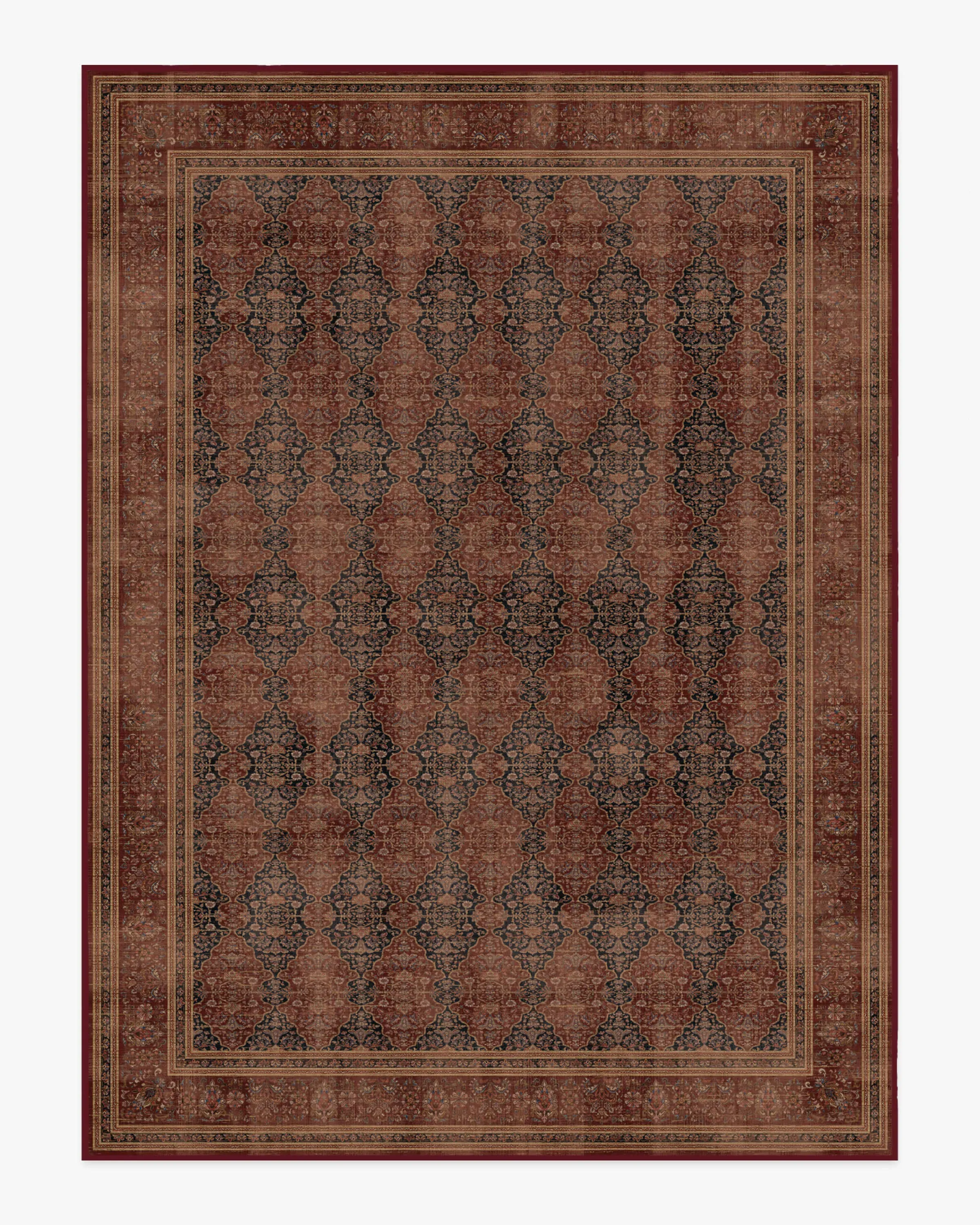 Extra Large Area Rug Machine Washable - Red