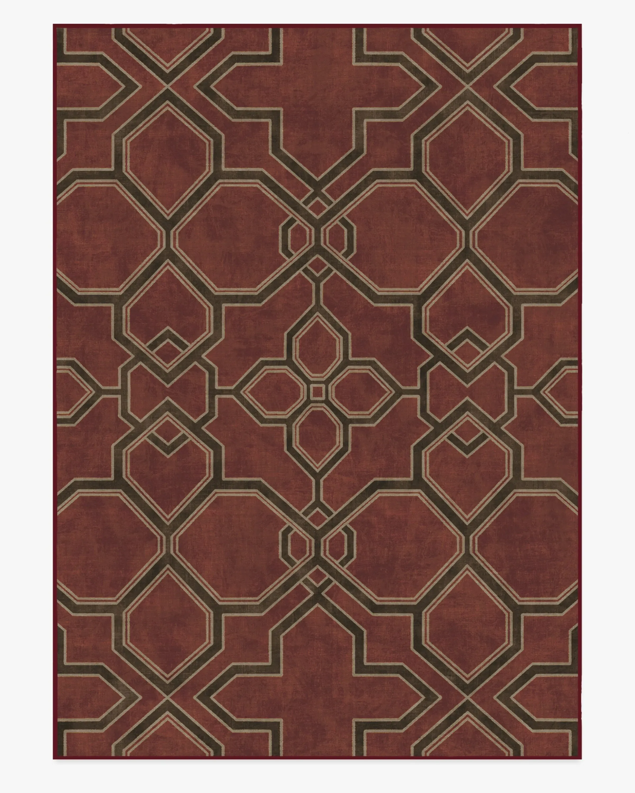 Extra Large Area Rug Machine Washable - Red