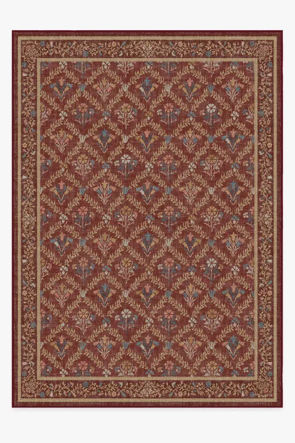 Extra Large Area Rug Machine Washable - Red