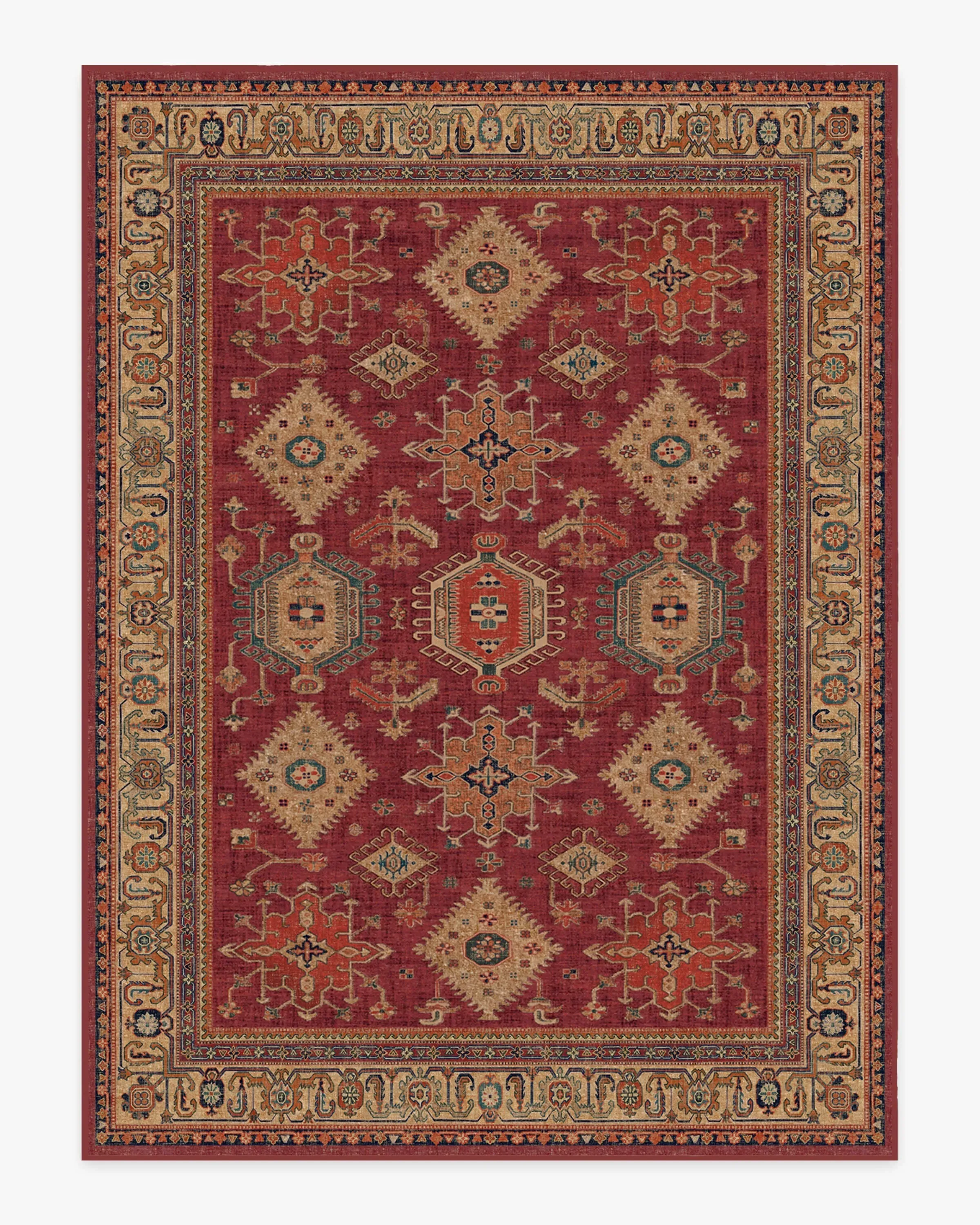 Extra Large Area Rug Machine Washable - Ruby, Chenille