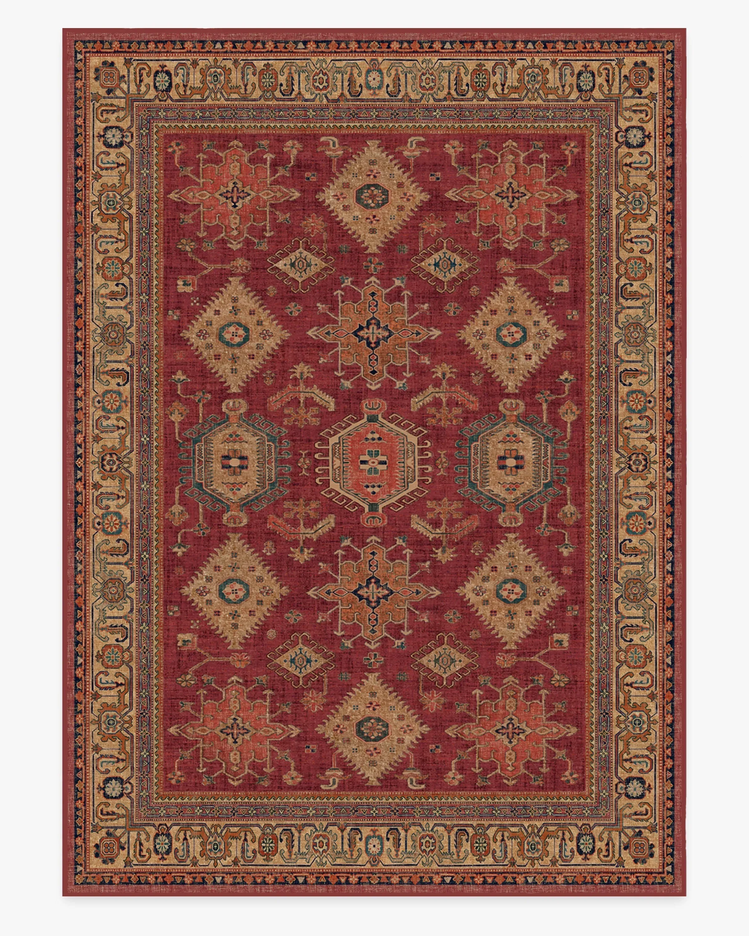 Extra Large Area Rug Machine Washable - Ruby