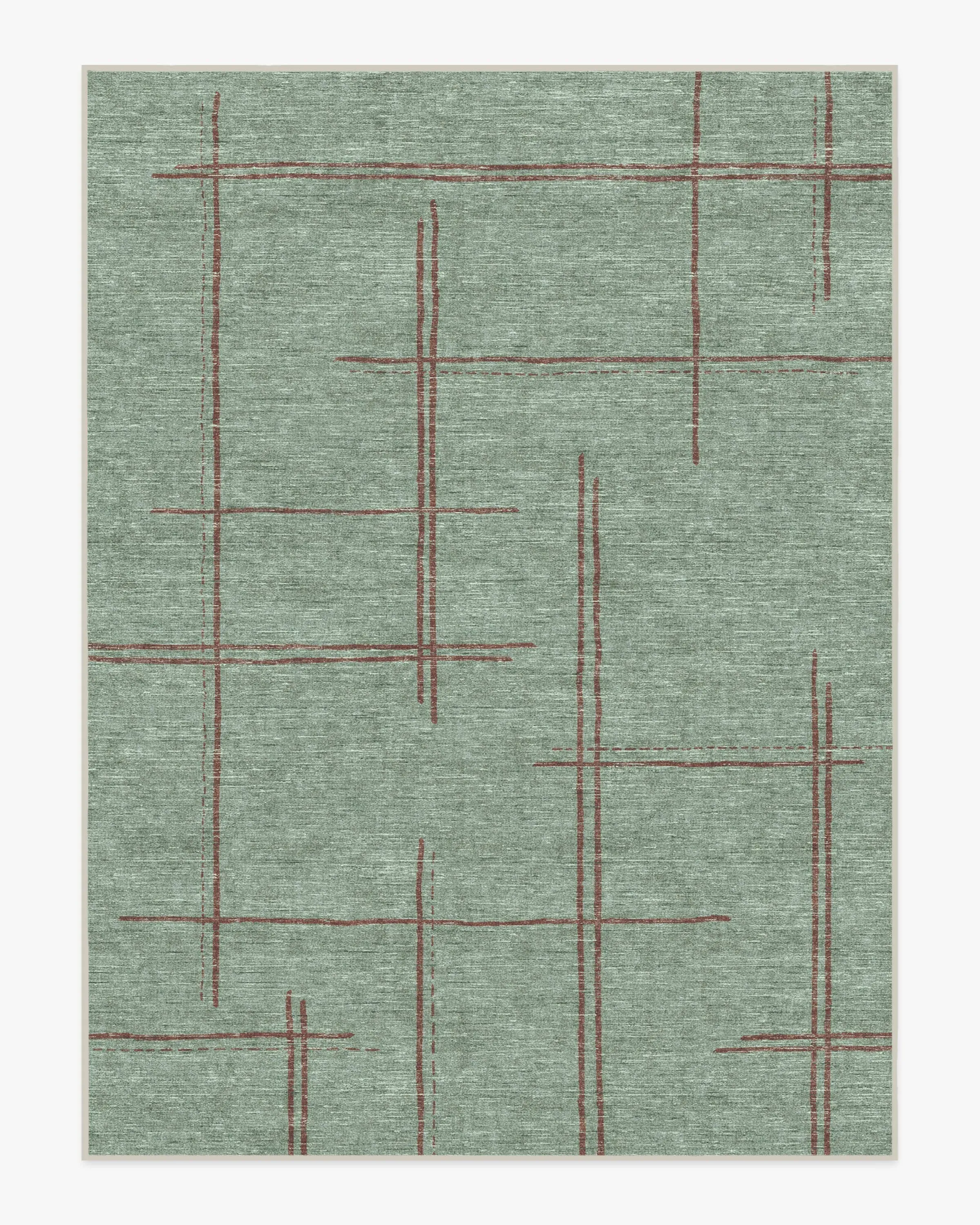 Extra Large Area Rug Machine Washable - Sage