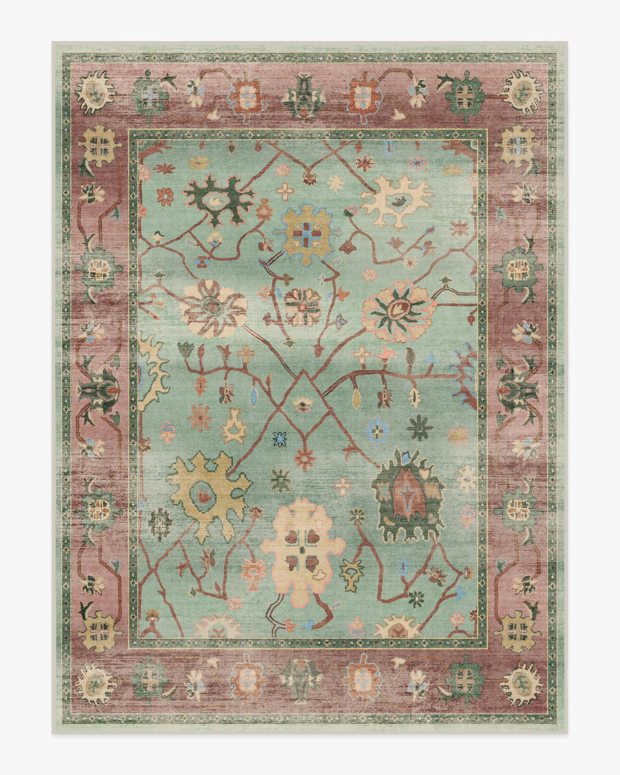 Extra Large Area Rug Machine Washable - Sage