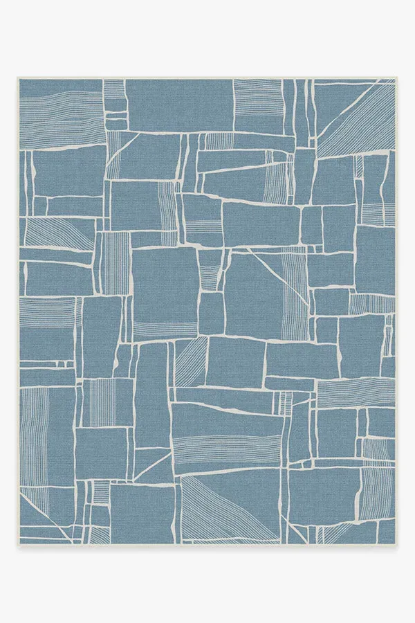 Extra Large Area Rug Machine Washable - Slate Blue