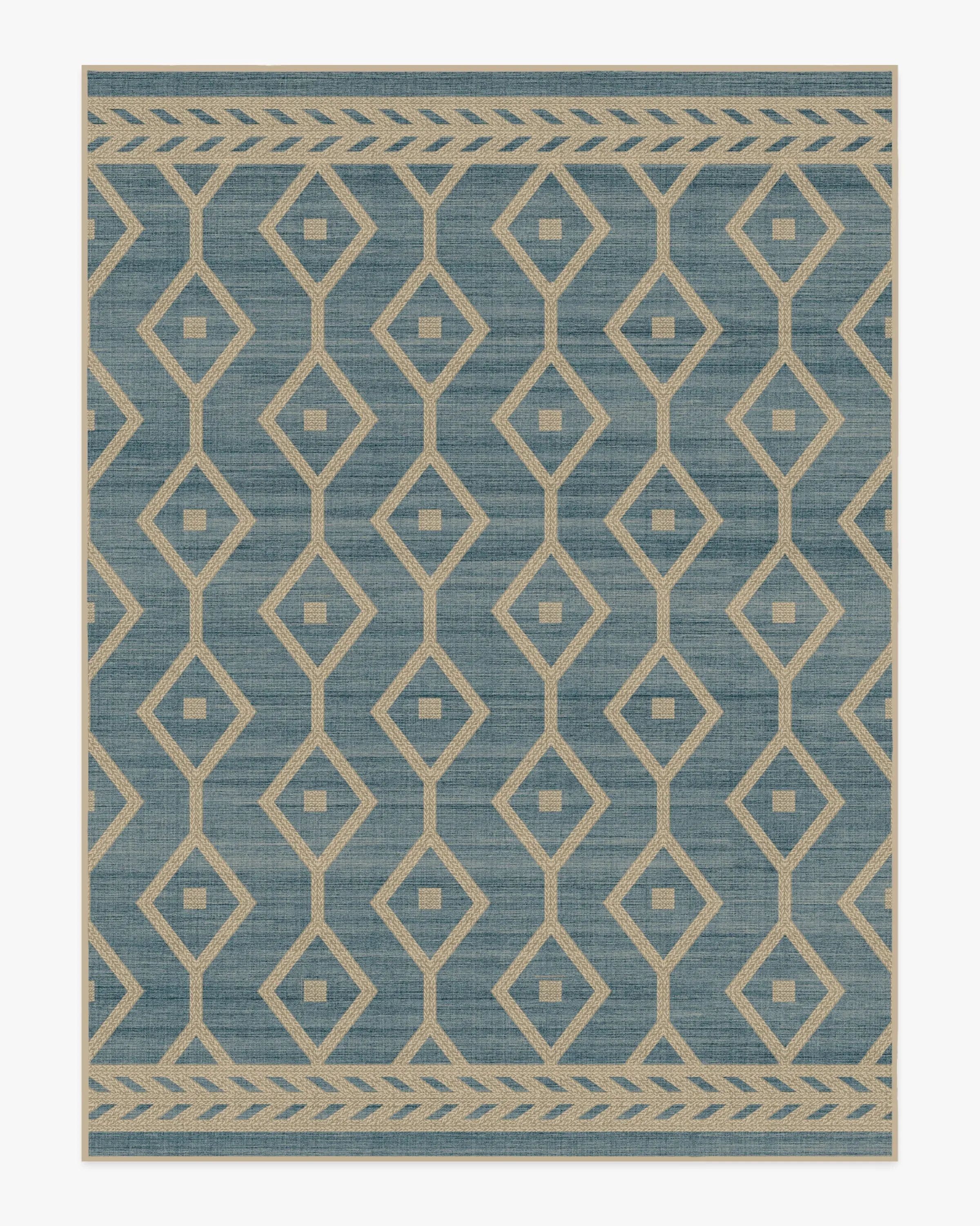 Extra Large Area Rug Machine Washable - Slate Blue