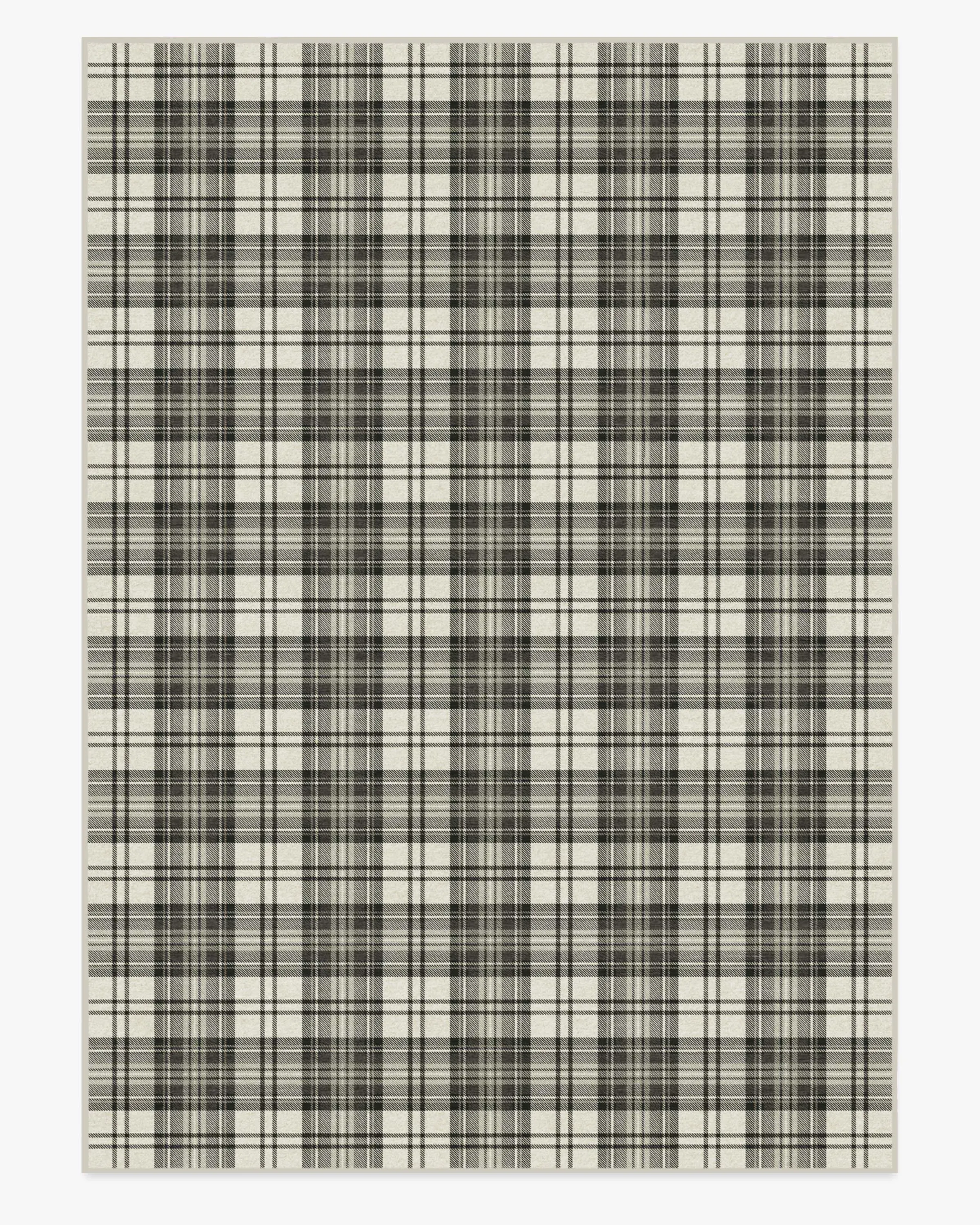 Extra Large Area Rug Machine Washable - Tartan