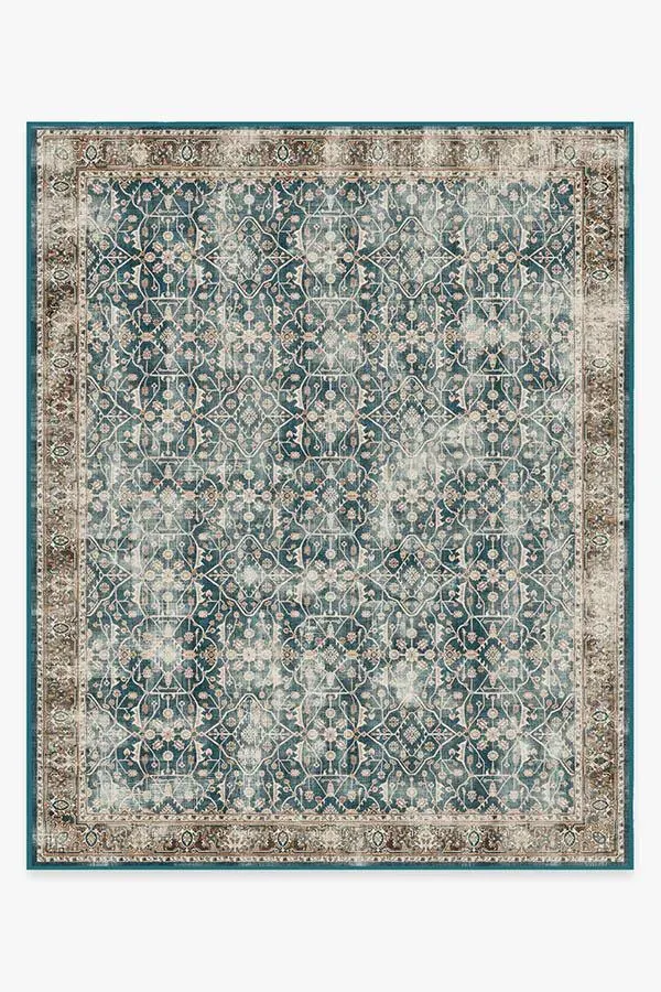 Extra Large Area Rug Machine Washable - Teal