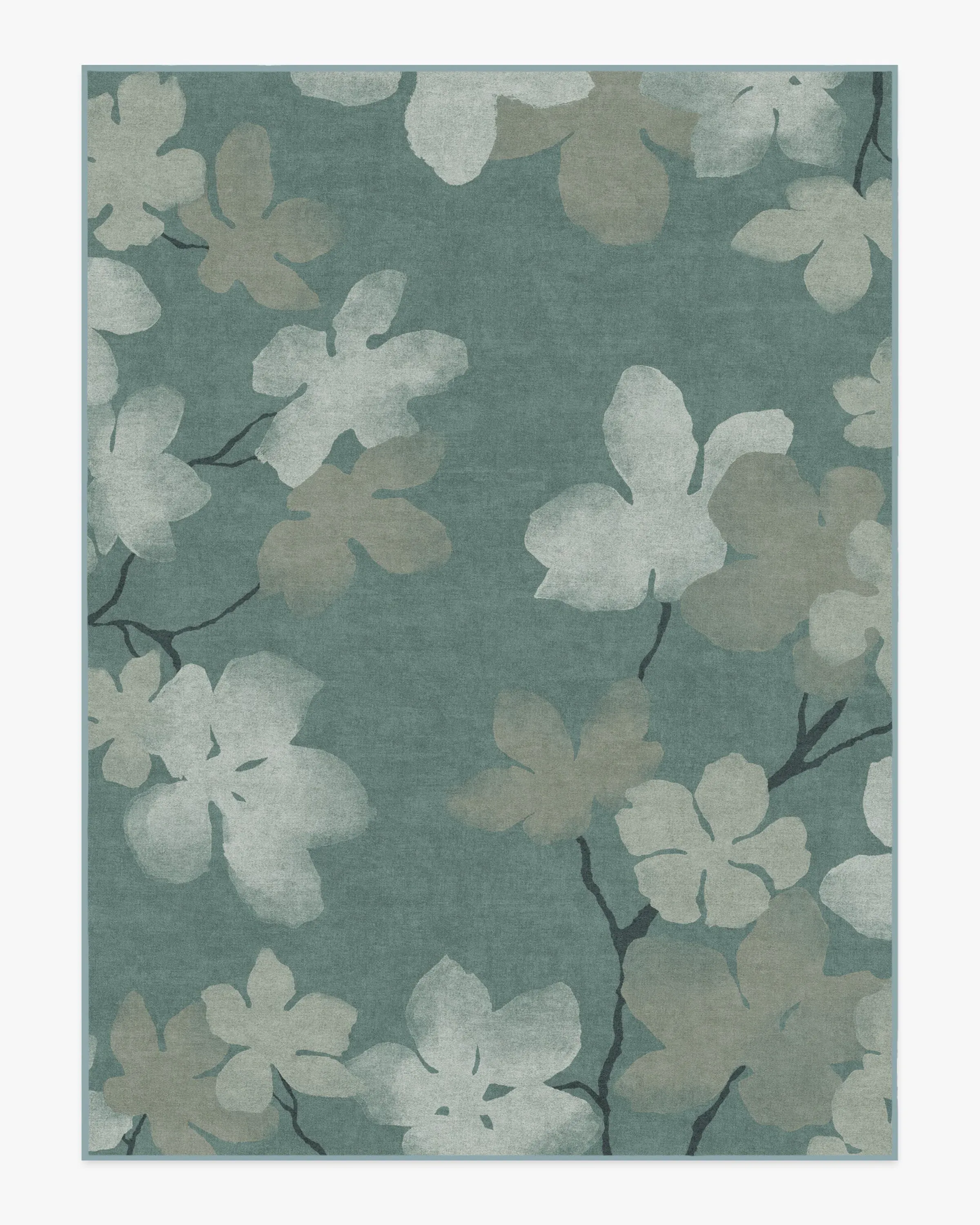 Extra Large Area Rug Machine Washable - Teal