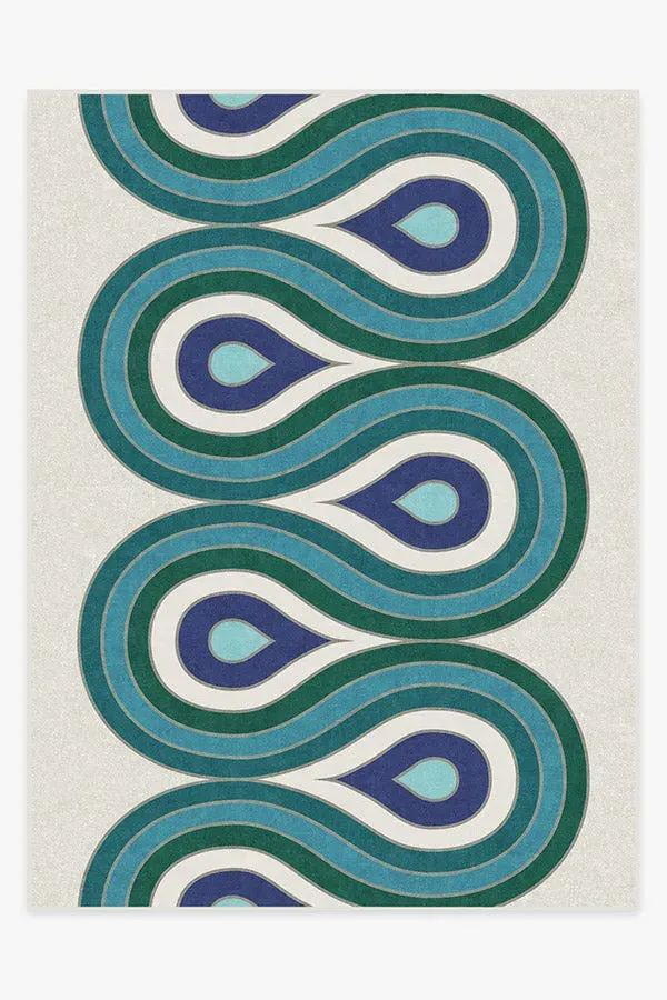 Extra Large Area Rug Machine Washable - Teal