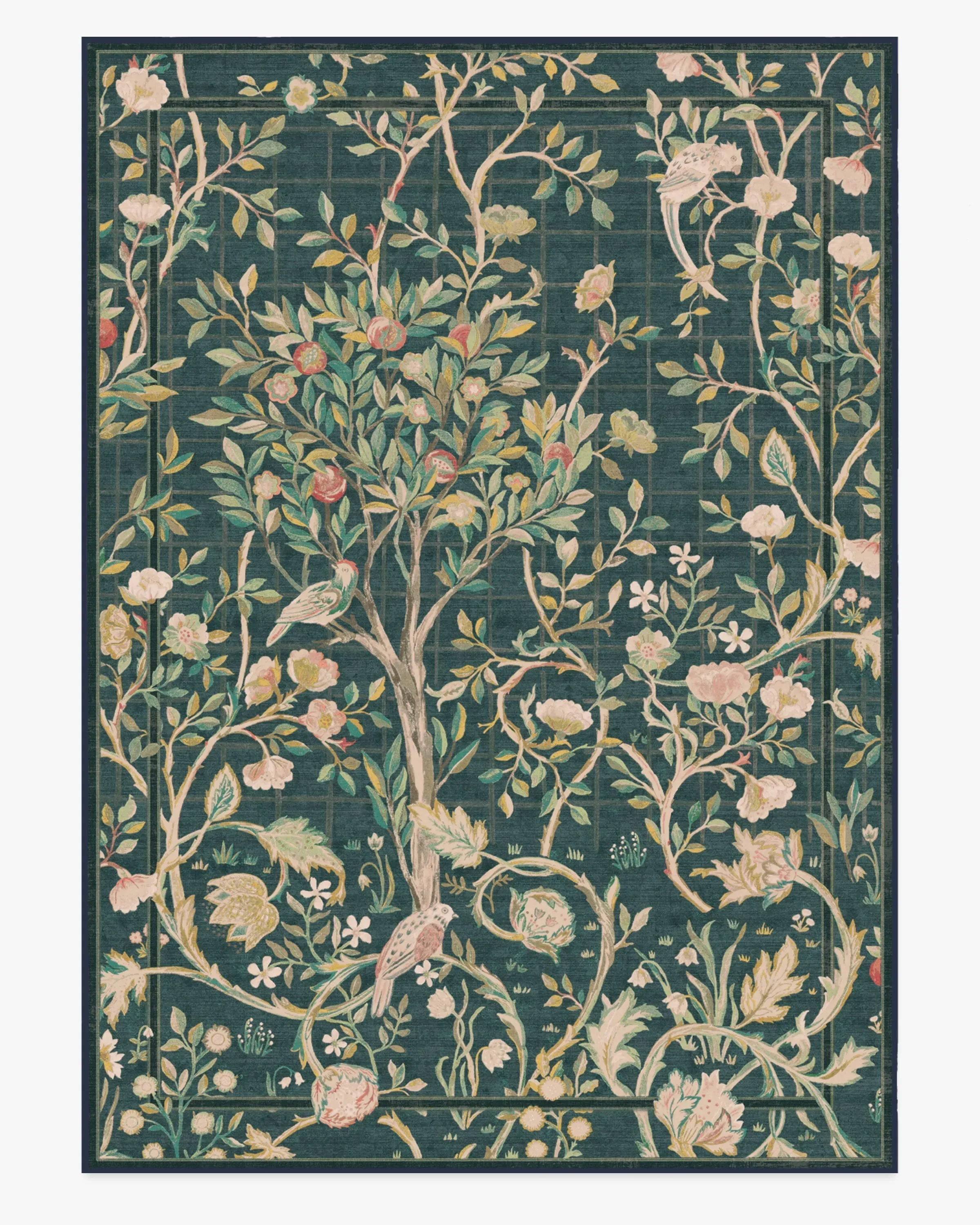Extra Large Flatwoven Area Rug - Teal Green