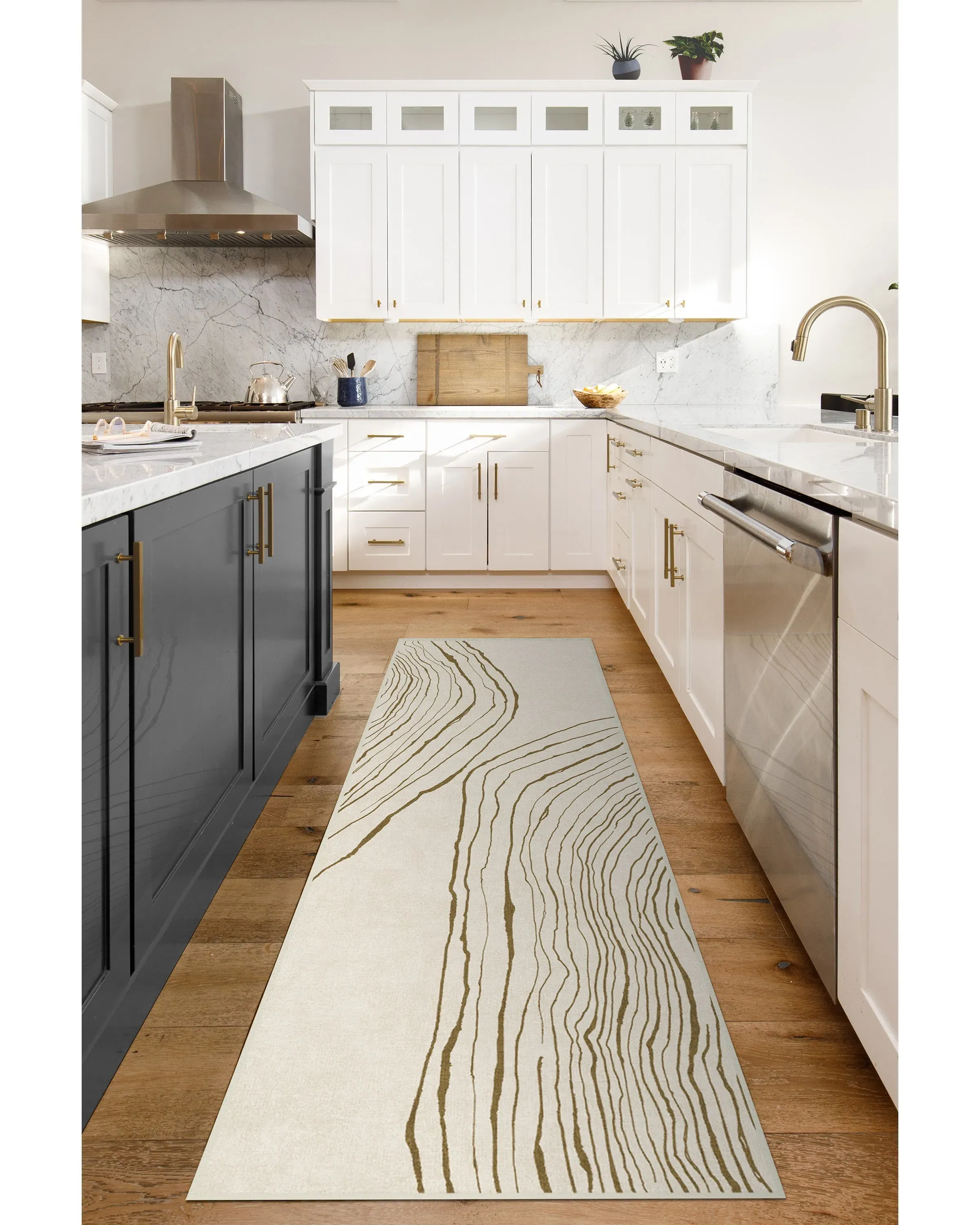 Extra Large Flatwoven Rug Machine Washable - Camel