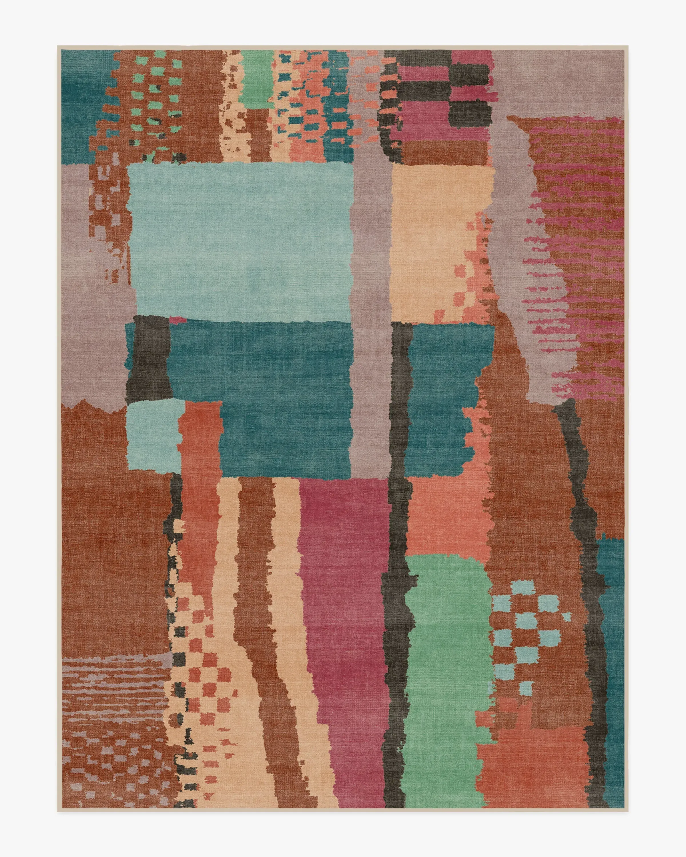 Extra Large Flatwoven Rug Machine Washable - Multi
