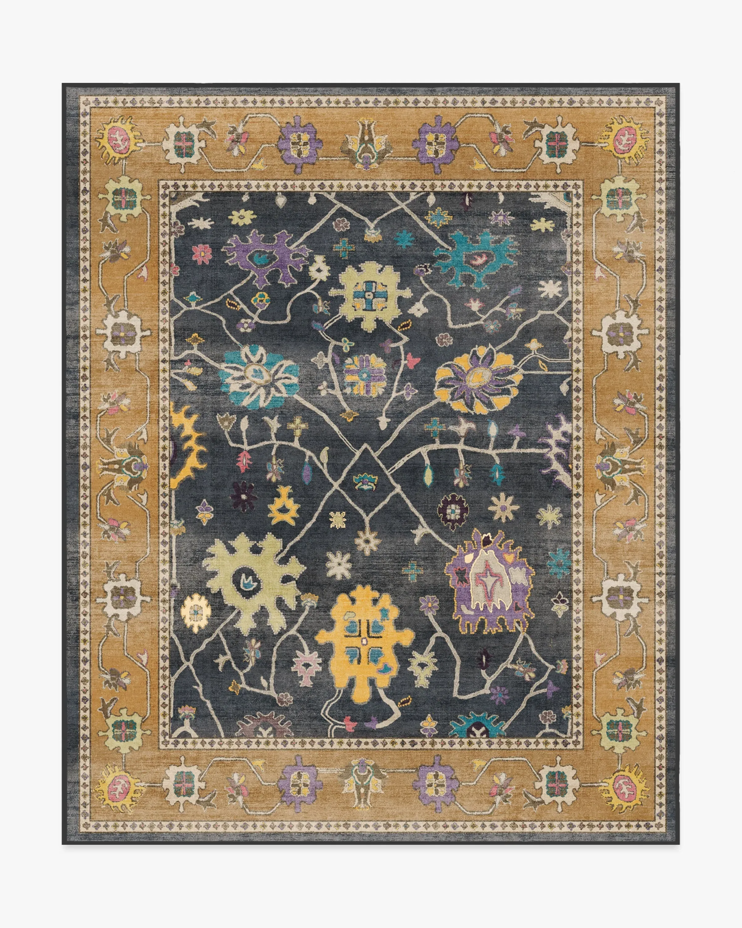 Extra Large Machine Washable Area Rug - Multicolour