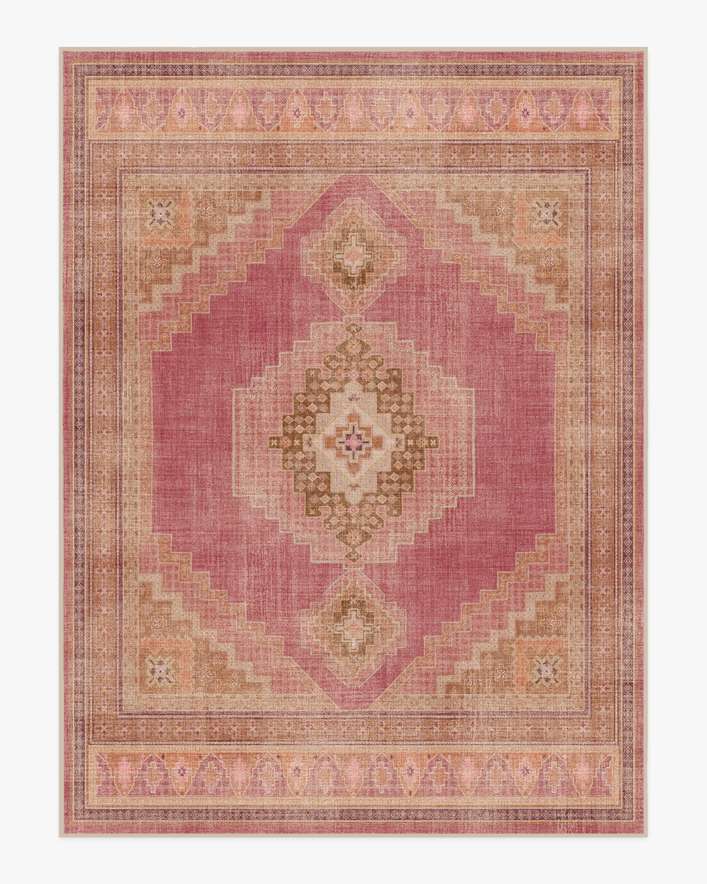Extra Large Machine Washable Area Rug - Pink