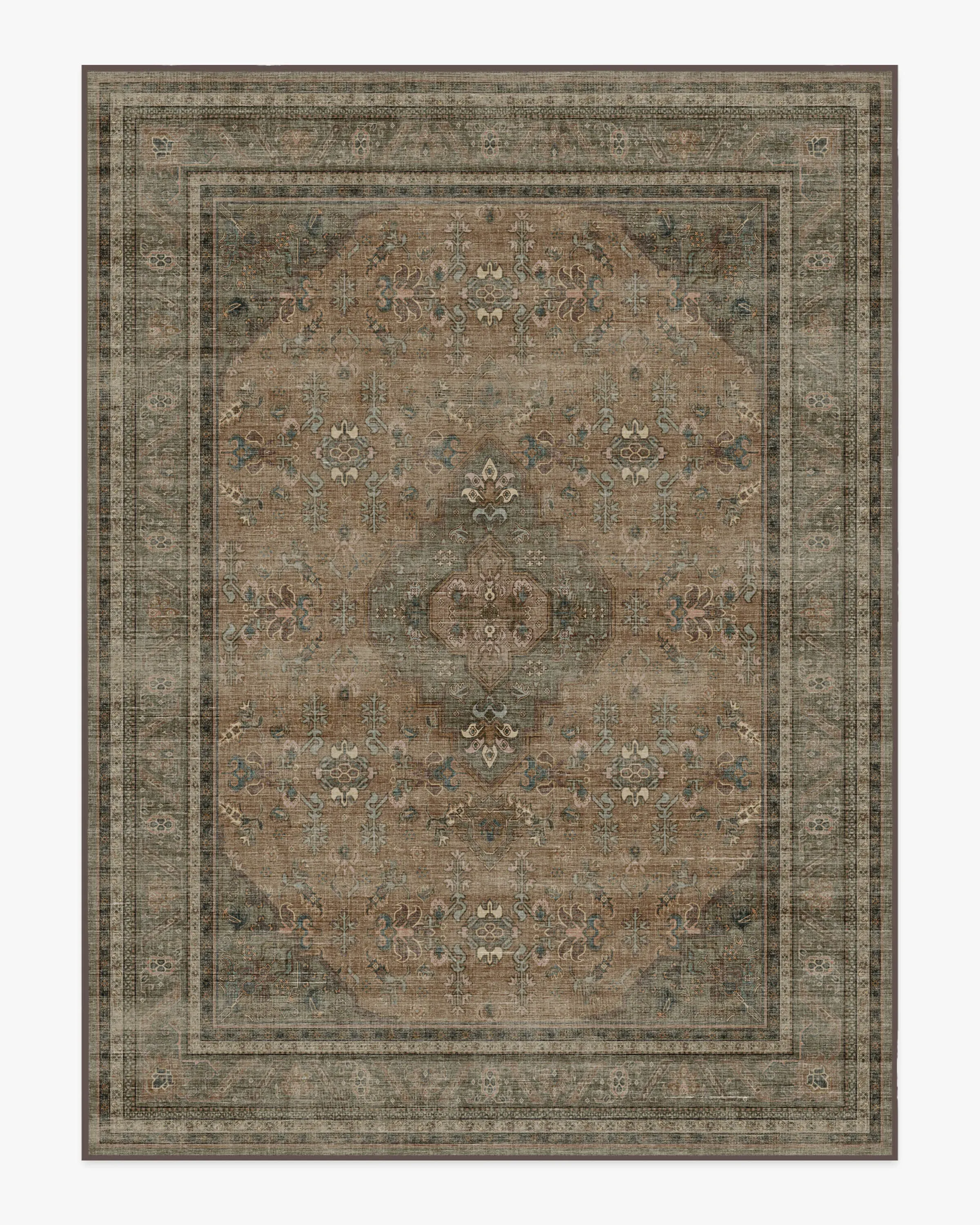Extra Large Washable Area Rug - Brown, Flatwoven