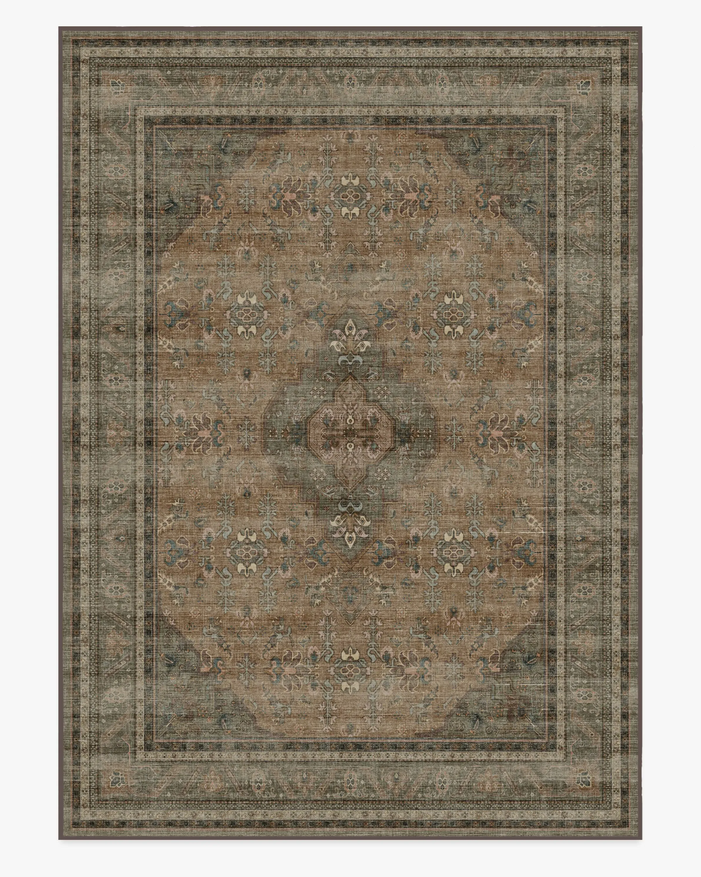 Extra Large Washable Area Rug - Brown, Flatwoven