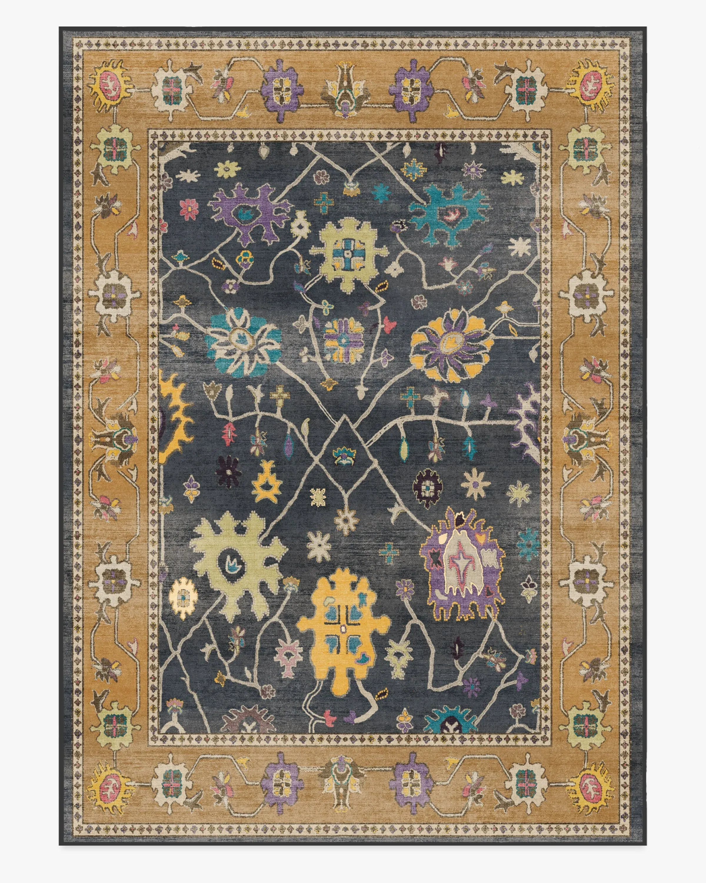 Extra Large Washable Area Rug - Multicolour, Flatwoven