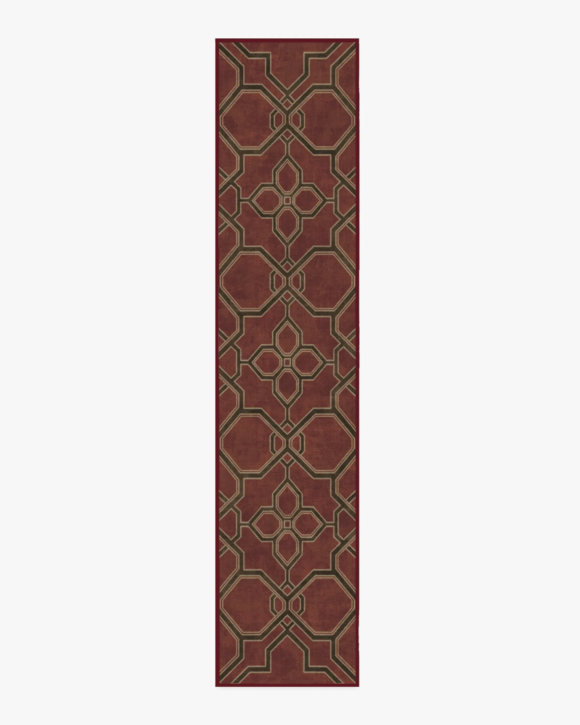 Extra Long Runner Rug Machine Washable - Red