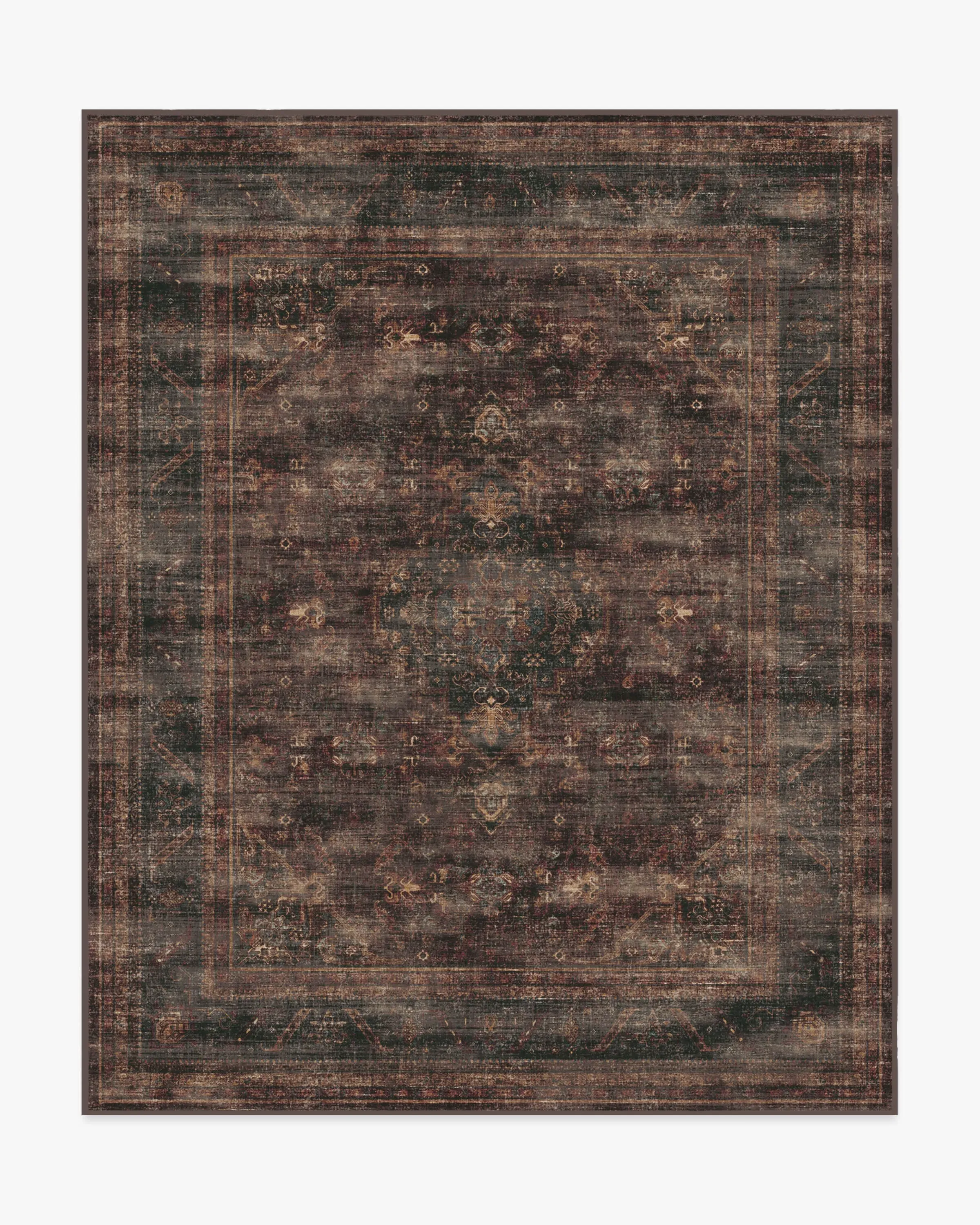 Flatwoven Area Rug - Bordeaux Red