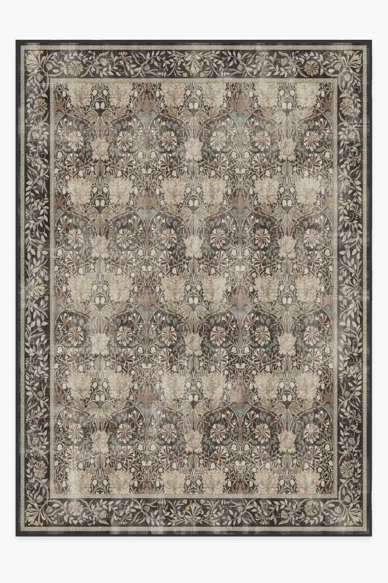 Flatwoven Area Rug Machine Washable - Brown
