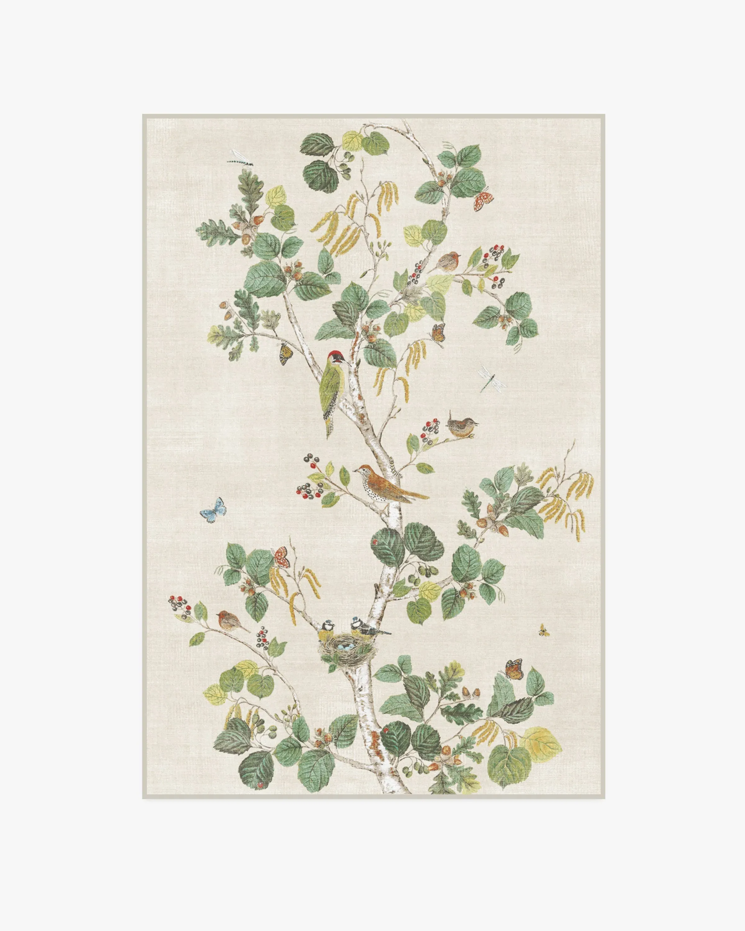 Flatwoven Area Rug Machine Washable - Cream