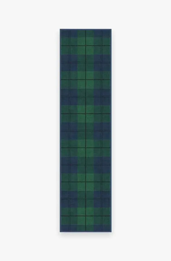 Flatwoven Area Rug Machine Washable - Green