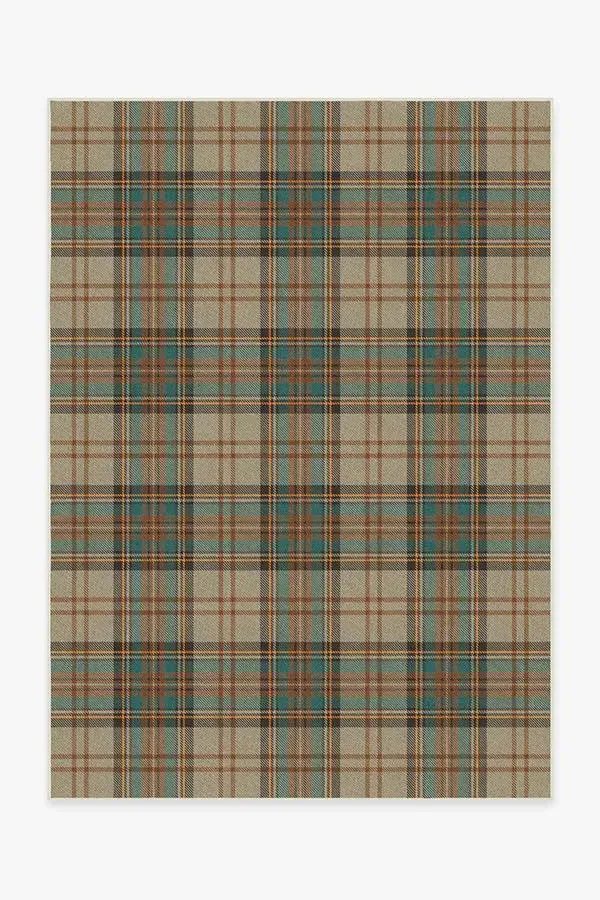 Flatwoven Area Rug Machine Washable - Khaki