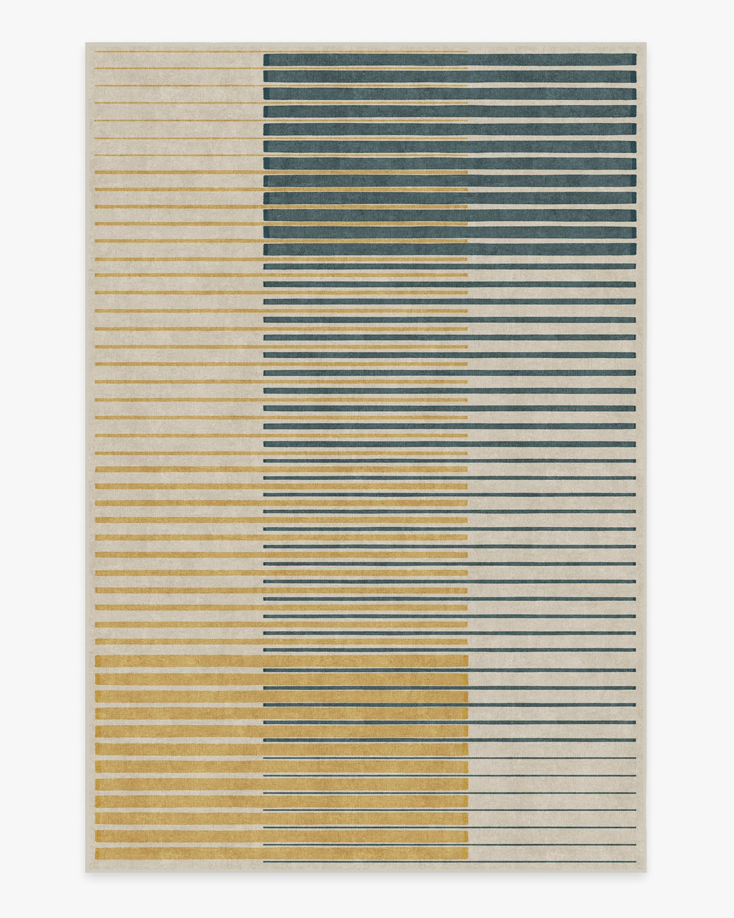 Flatwoven Area Rug Machine Washable - Teal