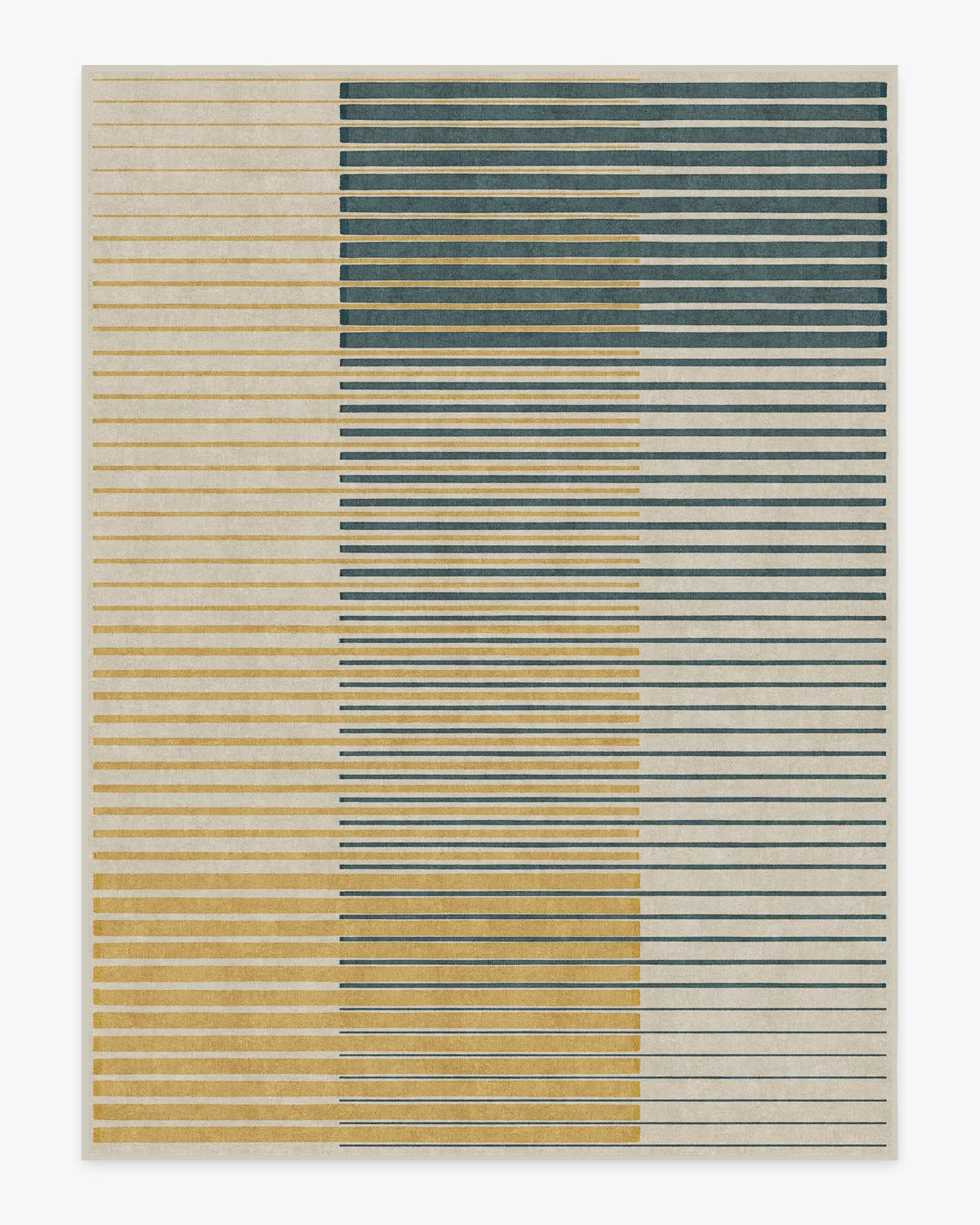 Flatwoven Area Rug Machine Washable - Teal
