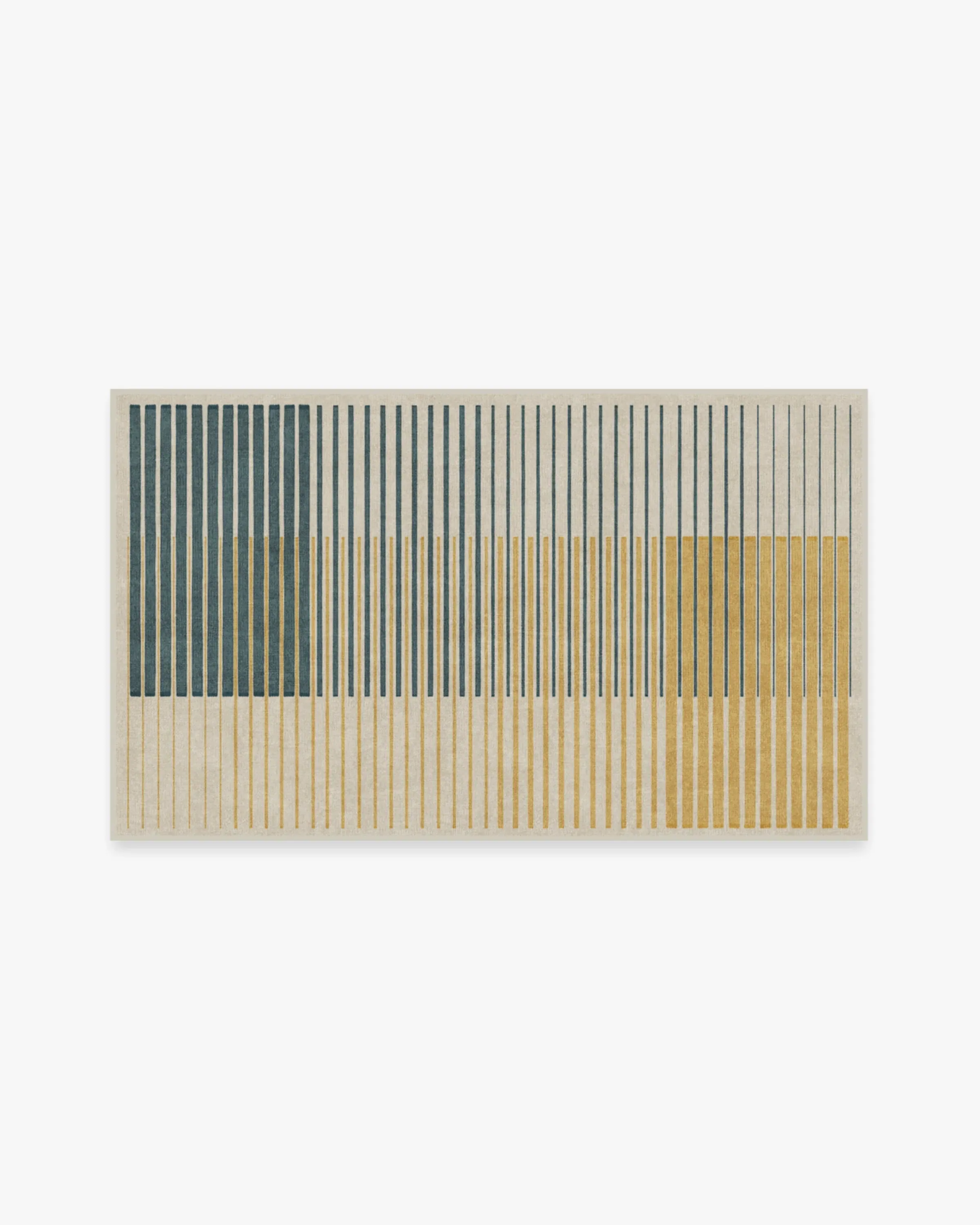 Flatwoven Area Rug Machine Washable - Teal