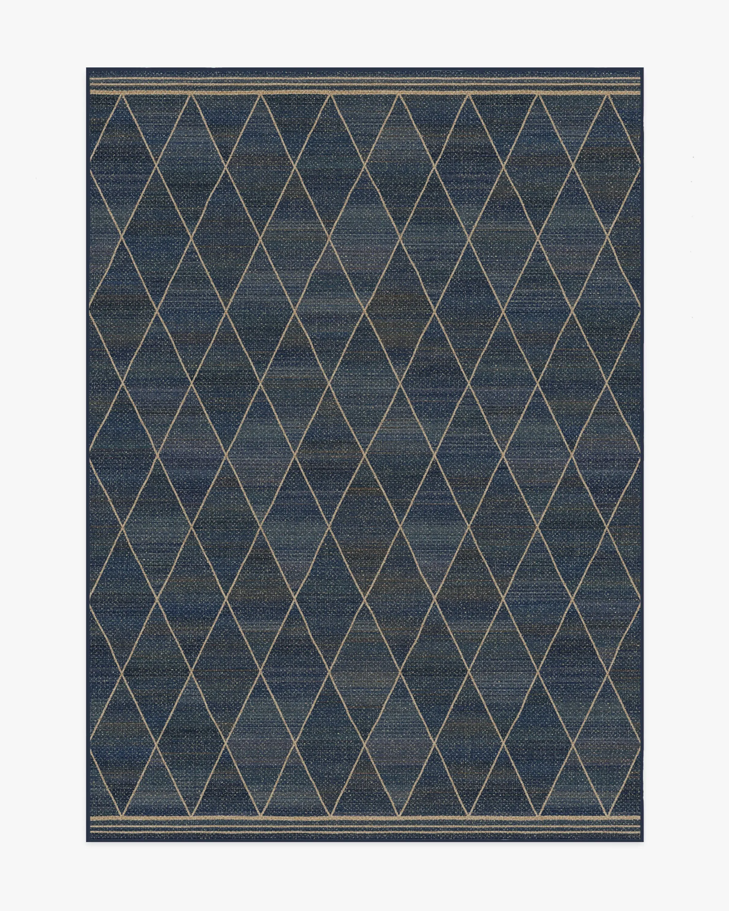 Harlequin Trellis Area Rug - Navy, Polyester