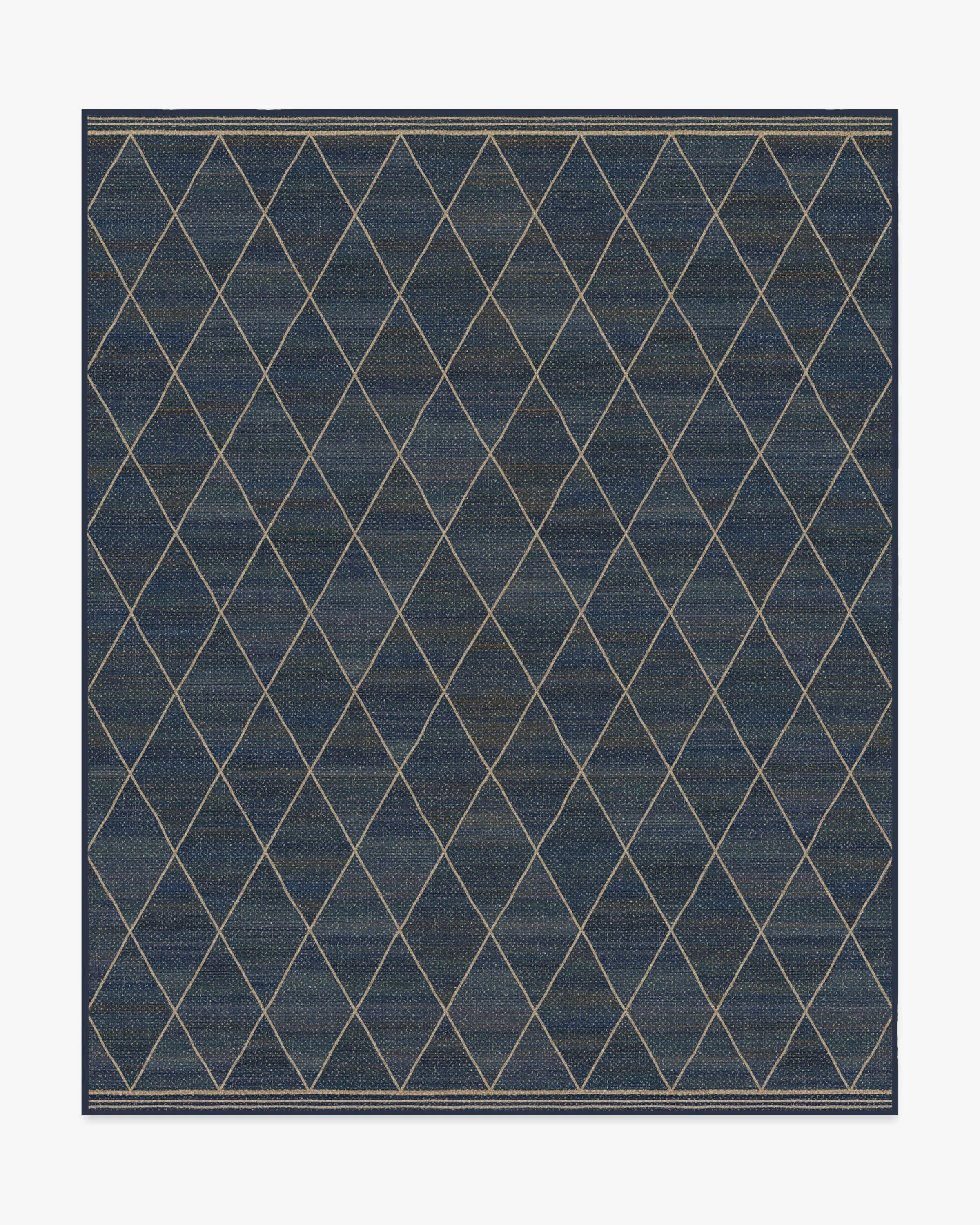 Harlequin Trellis Area Rug - Navy, Polyester