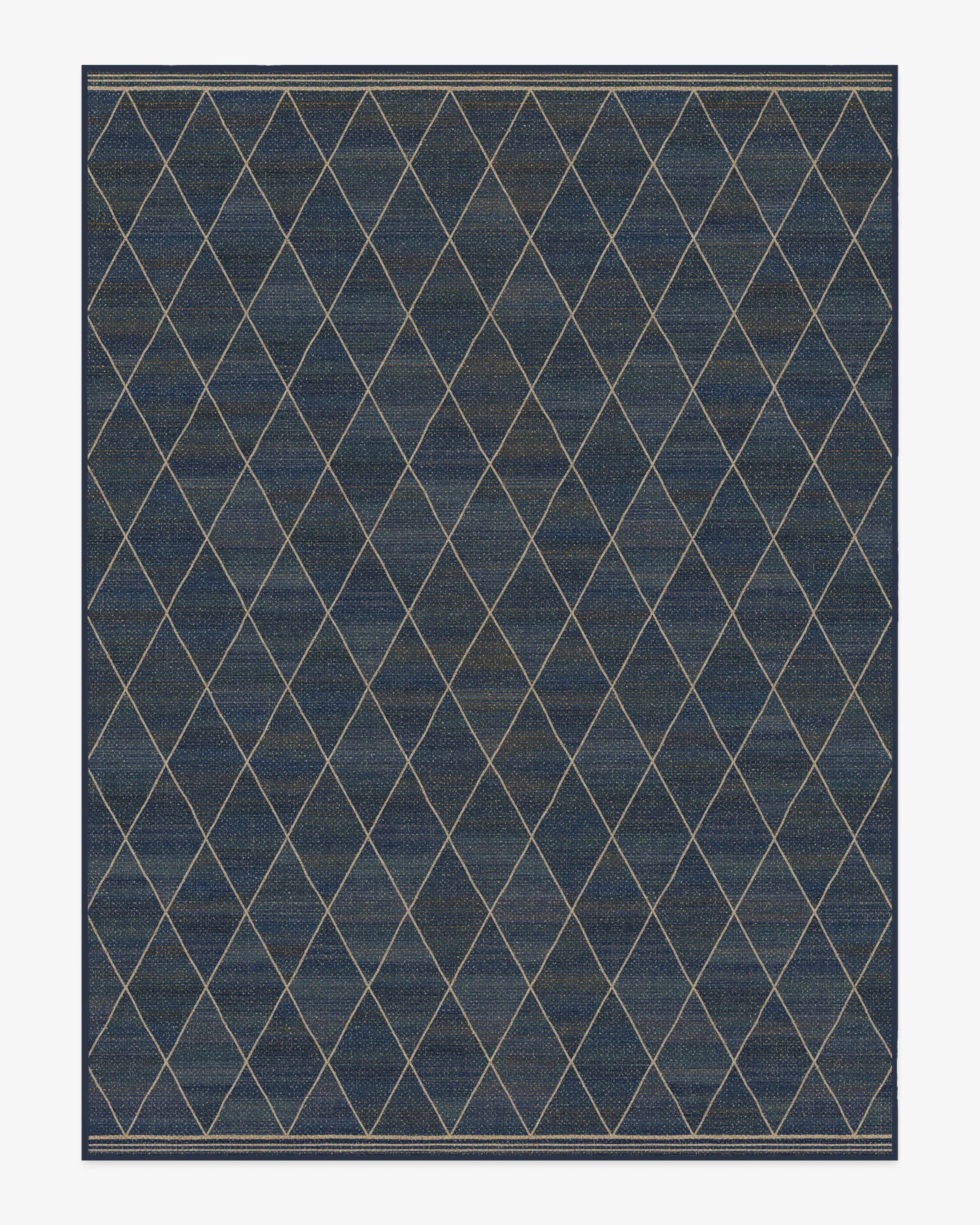 Harlequin Trellis Area Rug - Navy, Polyester