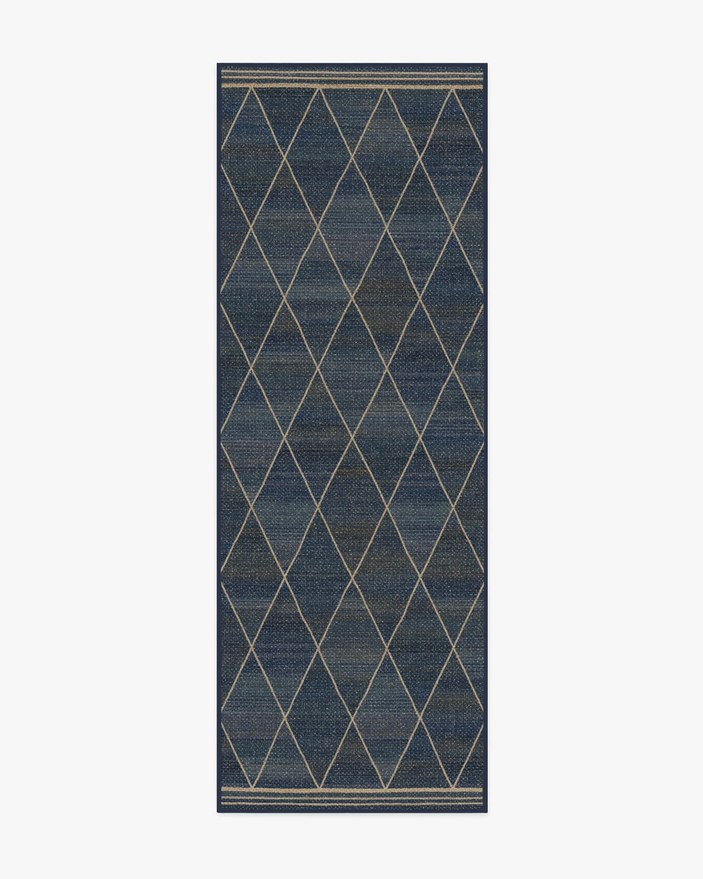 Harlequin Trellis Area Rug - Navy, Polyester